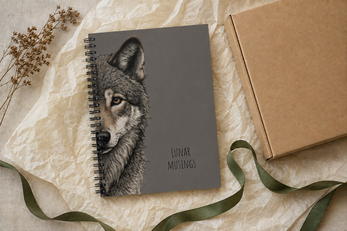 Personalized Grey Wolf Journal