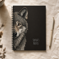 Personalized Black Wolf Journal