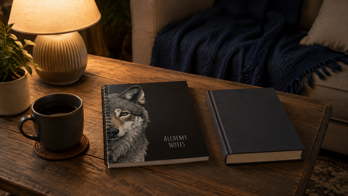 Personalized Black Wolf Journal