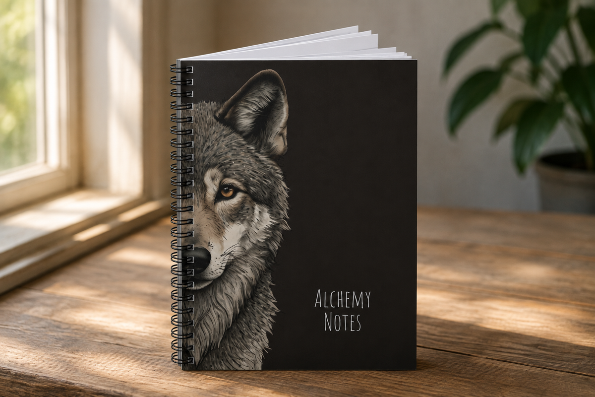 Personalized Black Wolf Journal