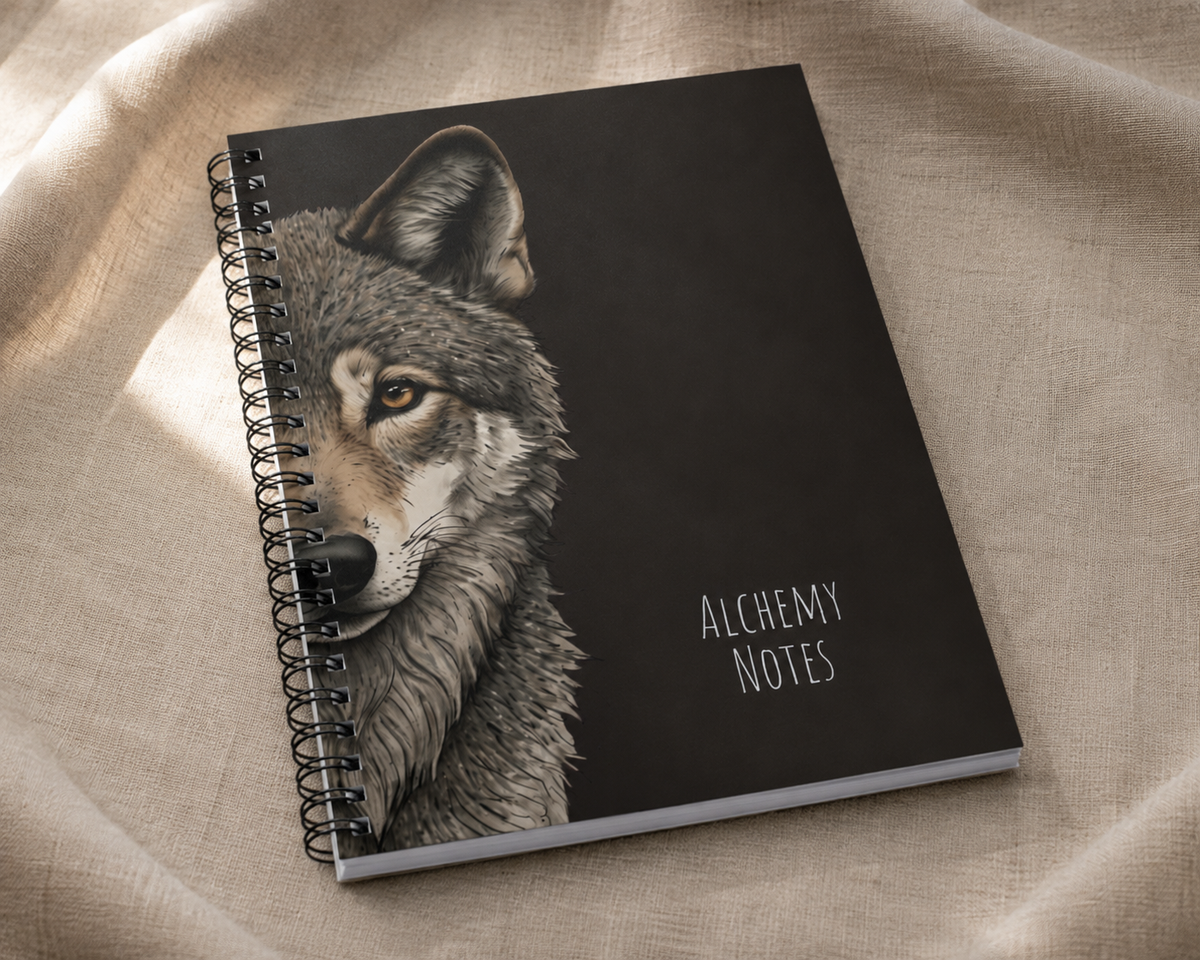 Personalized Black Wolf Journal