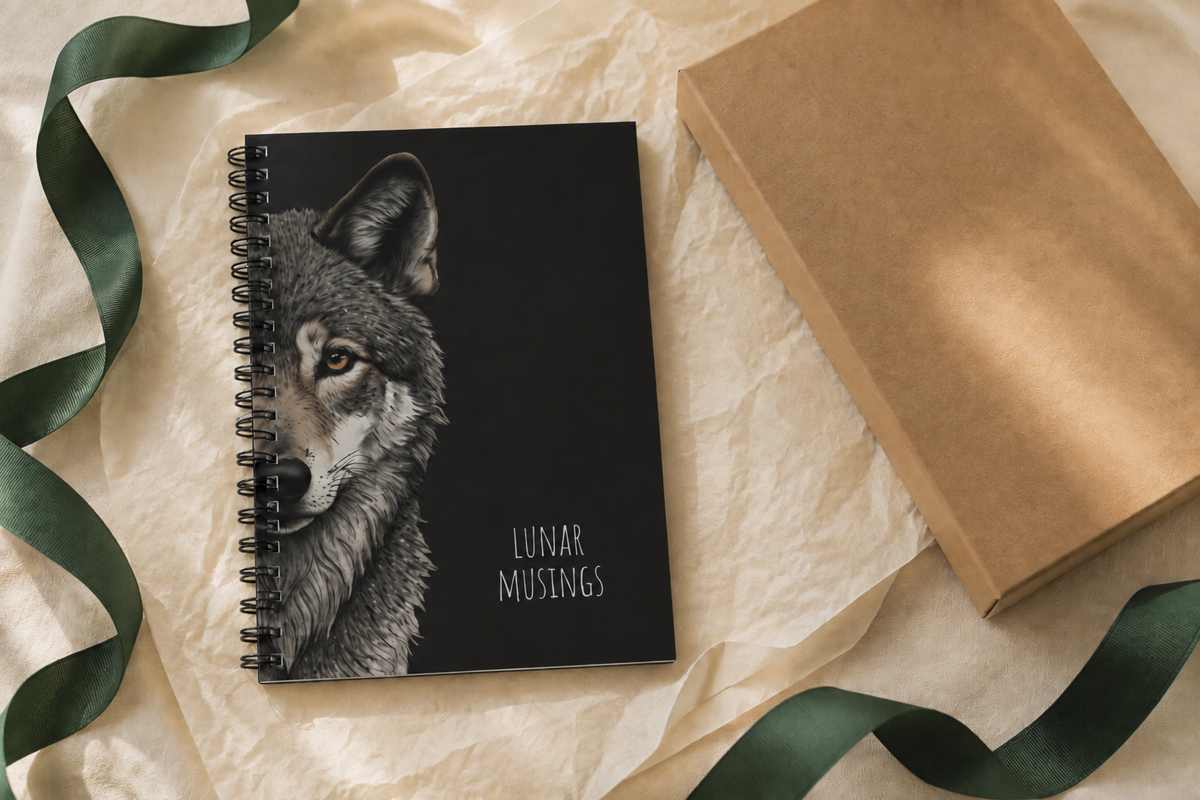 Personalized Black Wolf Journal