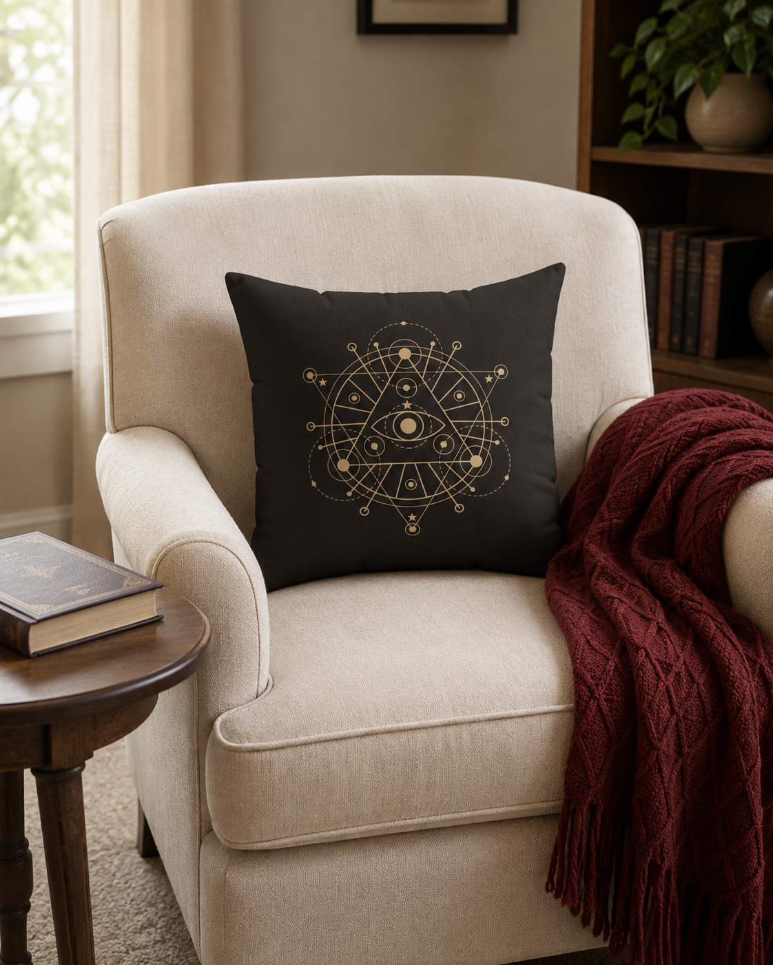 Alchemy Dark Academia Throw Pillow