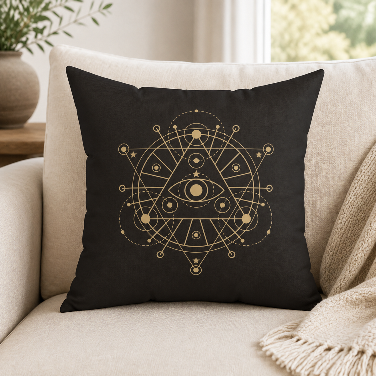 Alchemy Dark Academia Throw Pillow