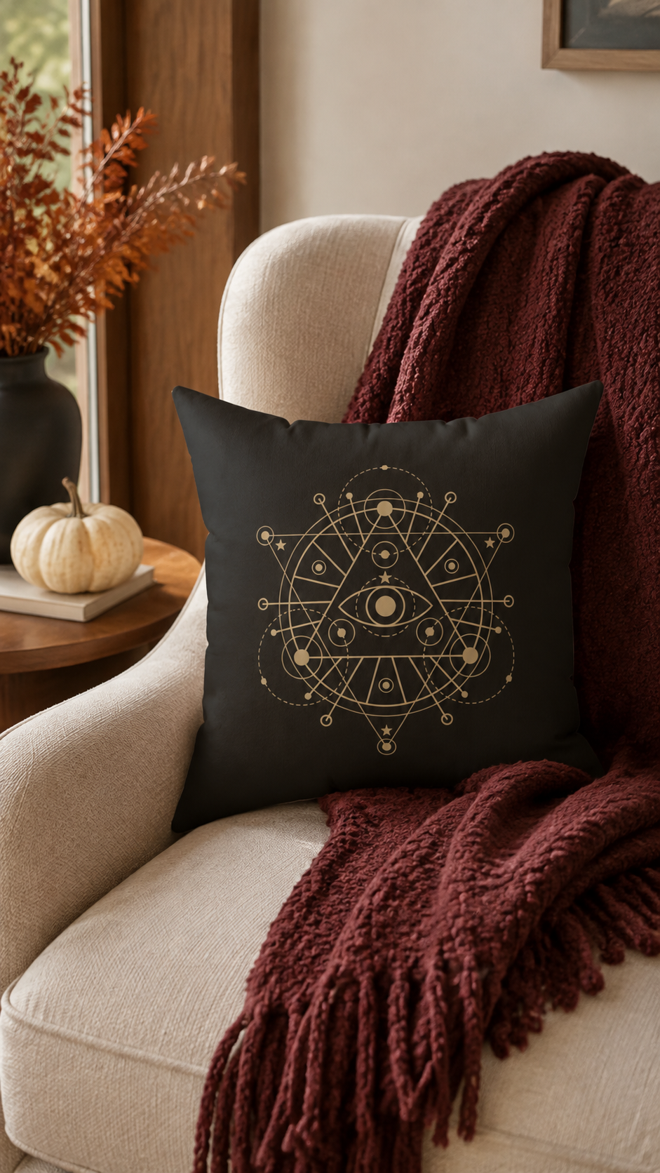 Alchemy Dark Academia Throw Pillow