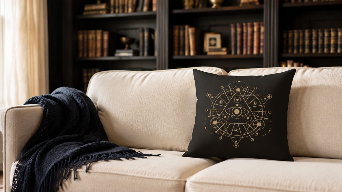 Alchemy Dark Academia Throw Pillow