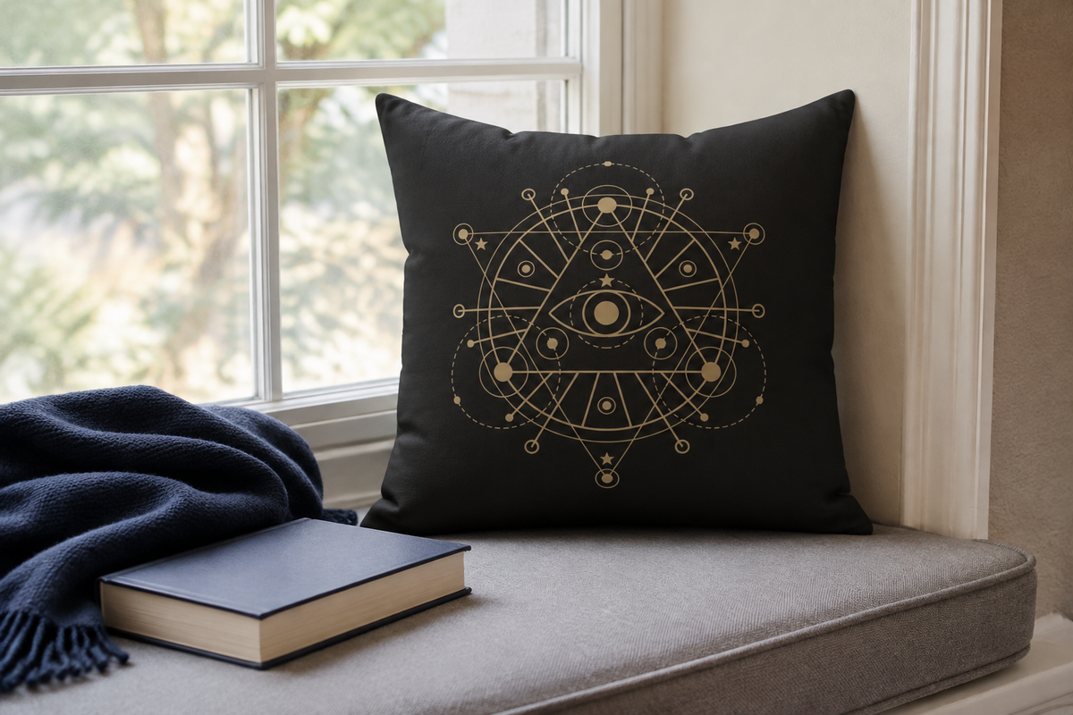 Alchemy Dark Academia Throw Pillow