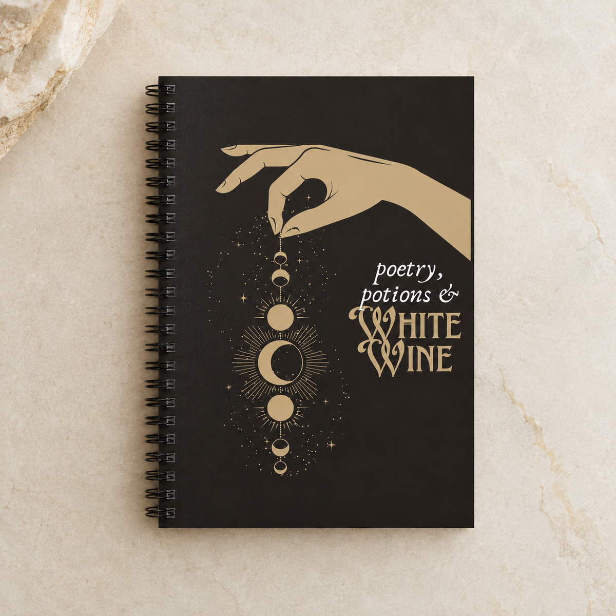 Poetry, Potions & White Wine Spiral Notebook