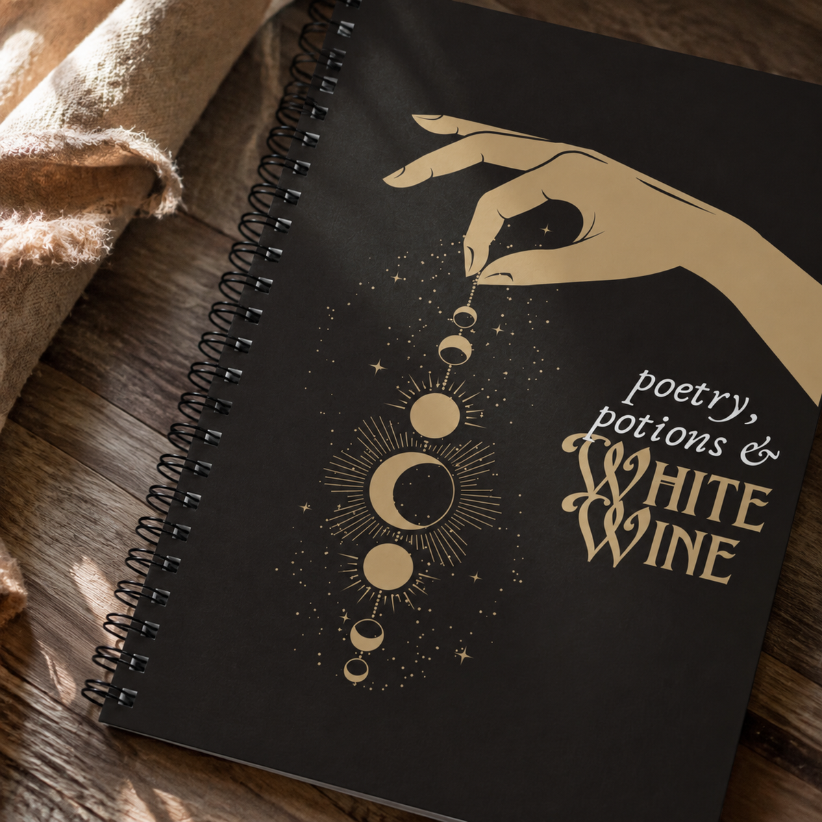 Poetry, Potions & White Wine Spiral Notebook