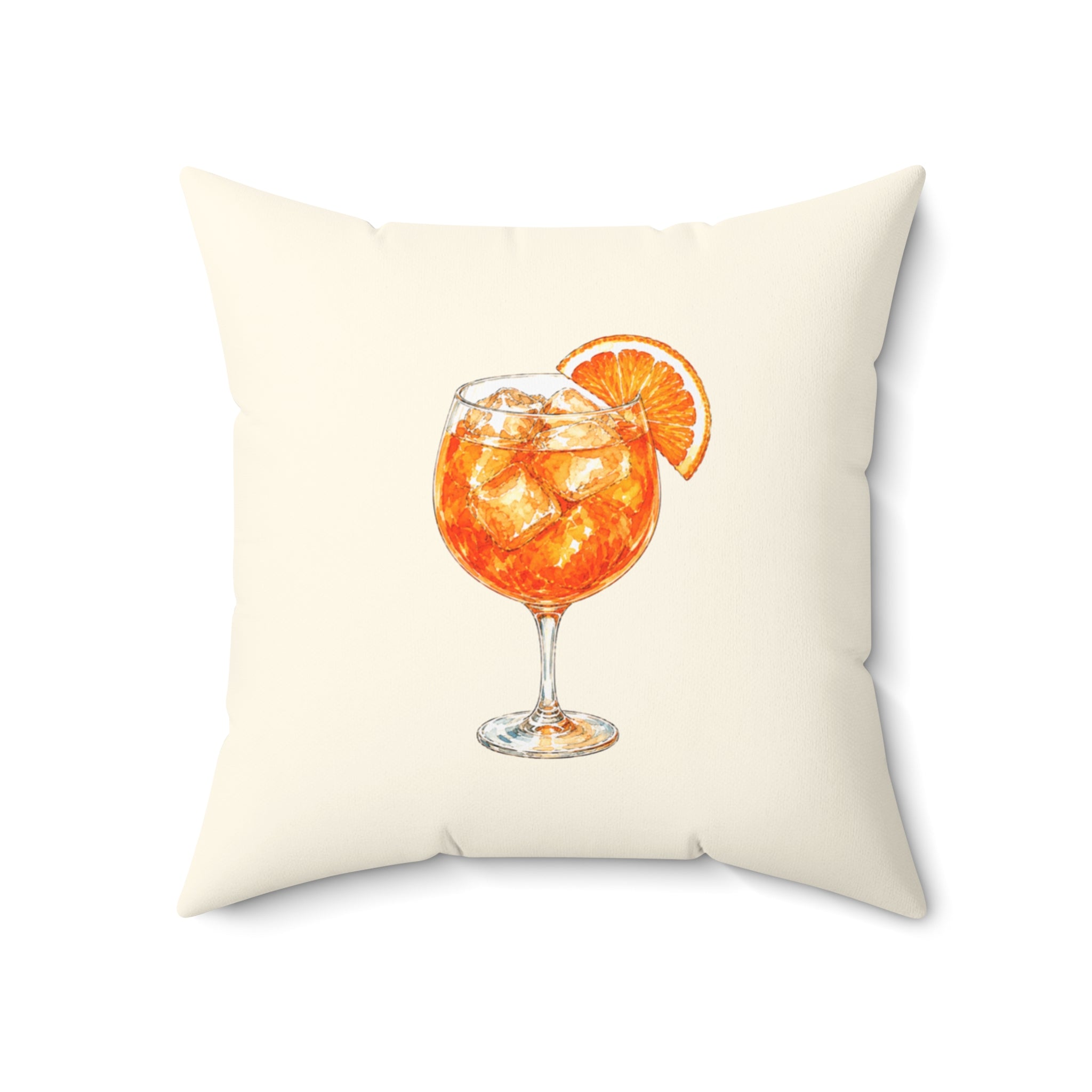 Riviera Spritz Cocktail Reversible Throw Pillow