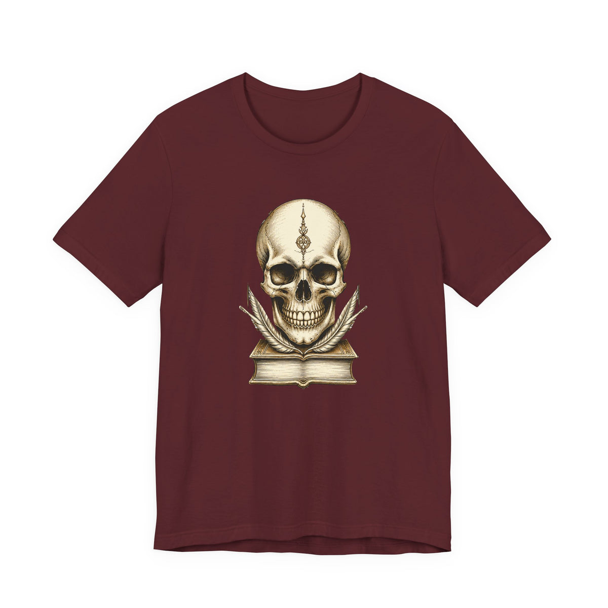 Midnight Scholar Dark Academia Graphic Skull Shirt