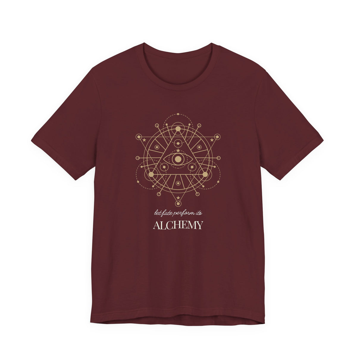 Alchemy Graphic T-Shirt, Celestial Eye and Stars Tee, Dark Academia Witchy Shirt