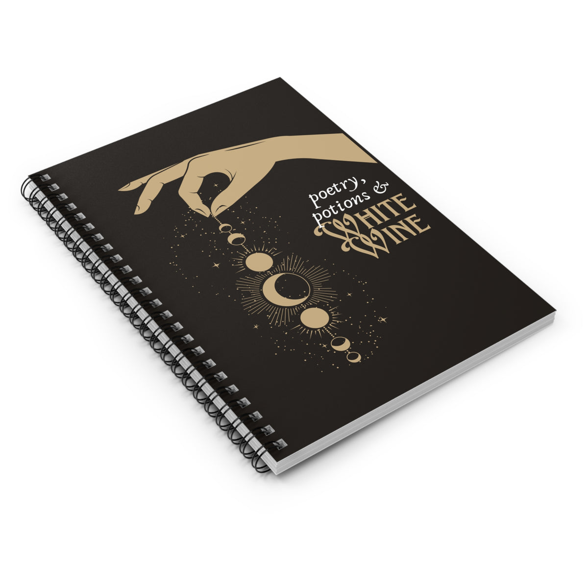 Poetry, Potions & White Wine Spiral Notebook