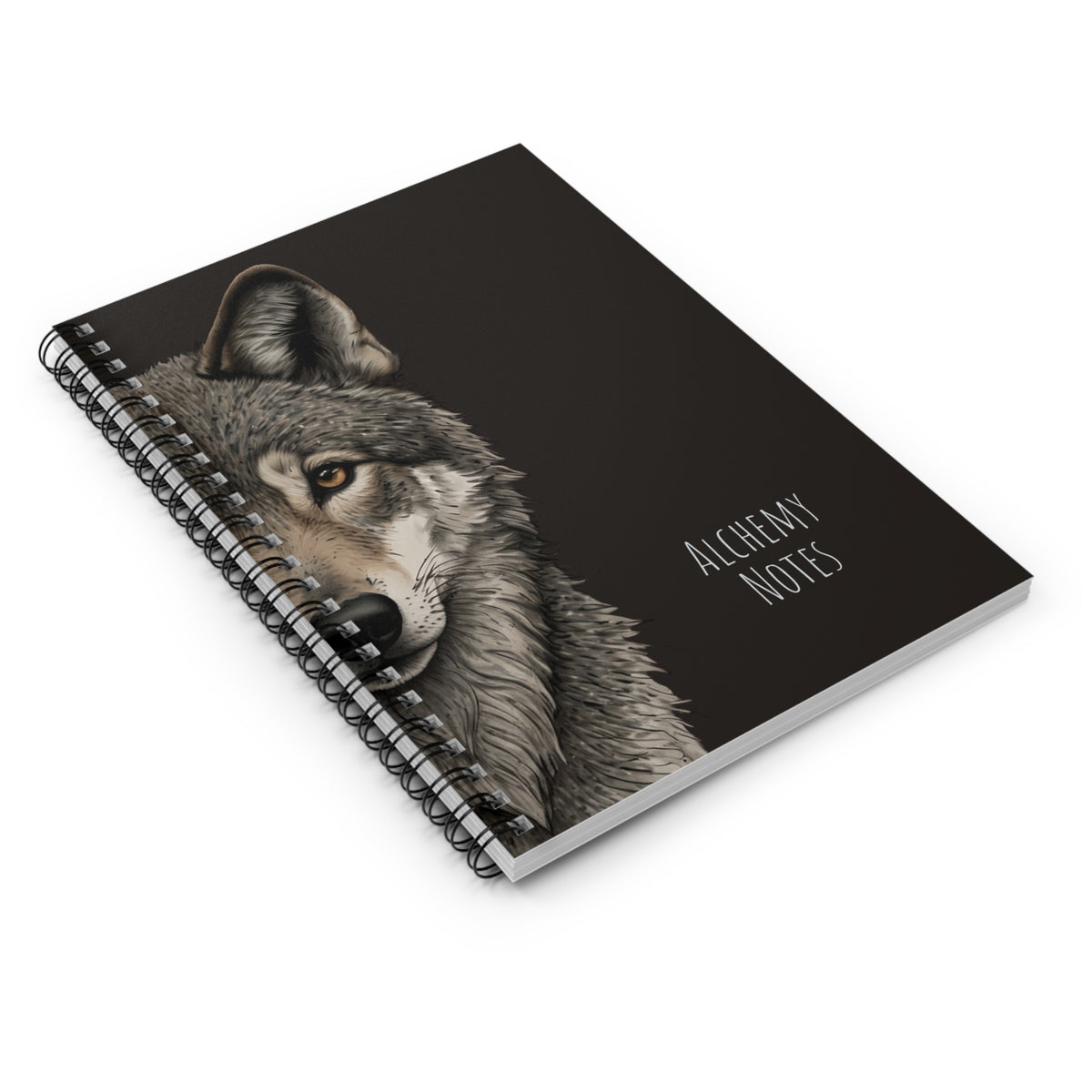 Personalized Black Wolf Journal