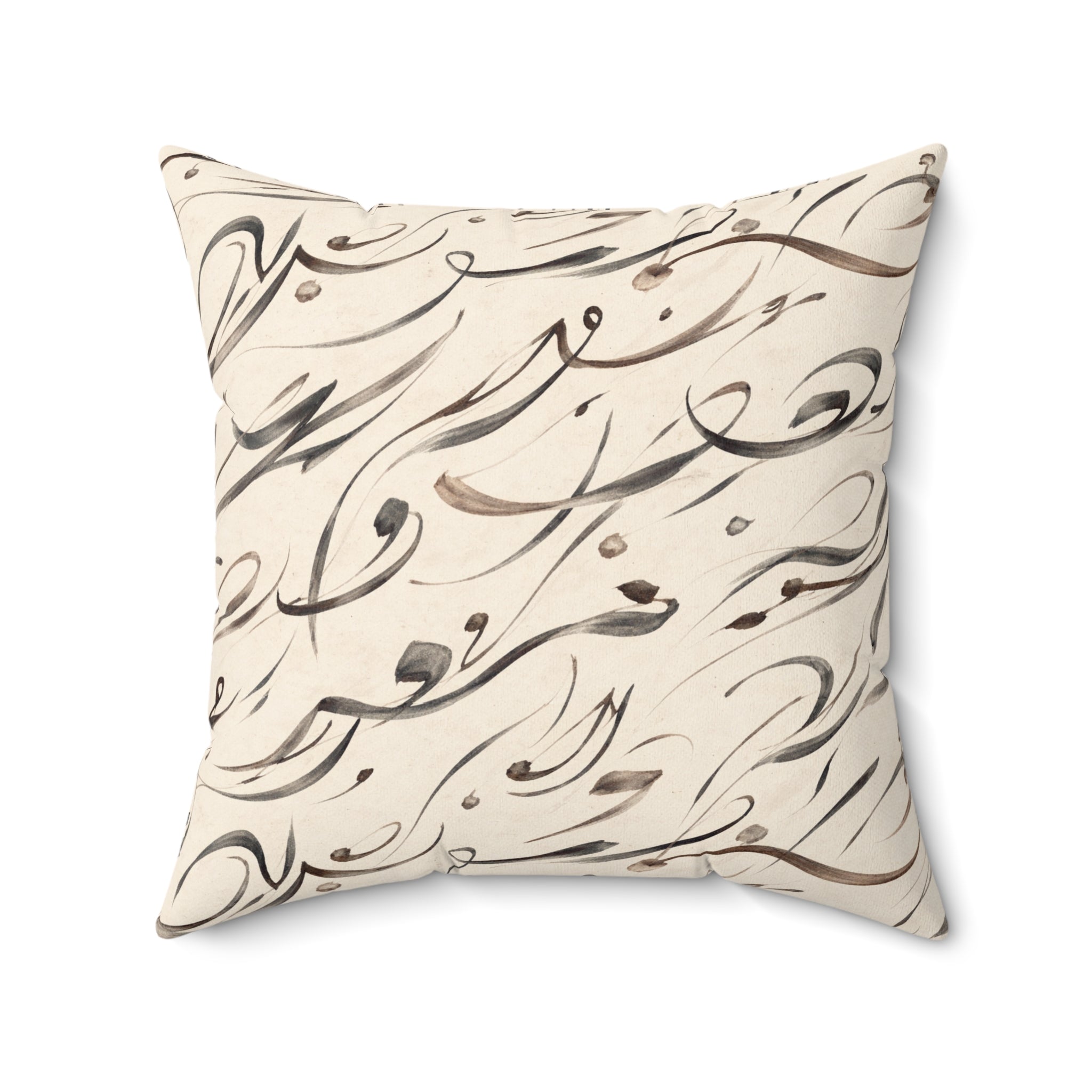 Mediterranean Calligraphy Throw Pillow