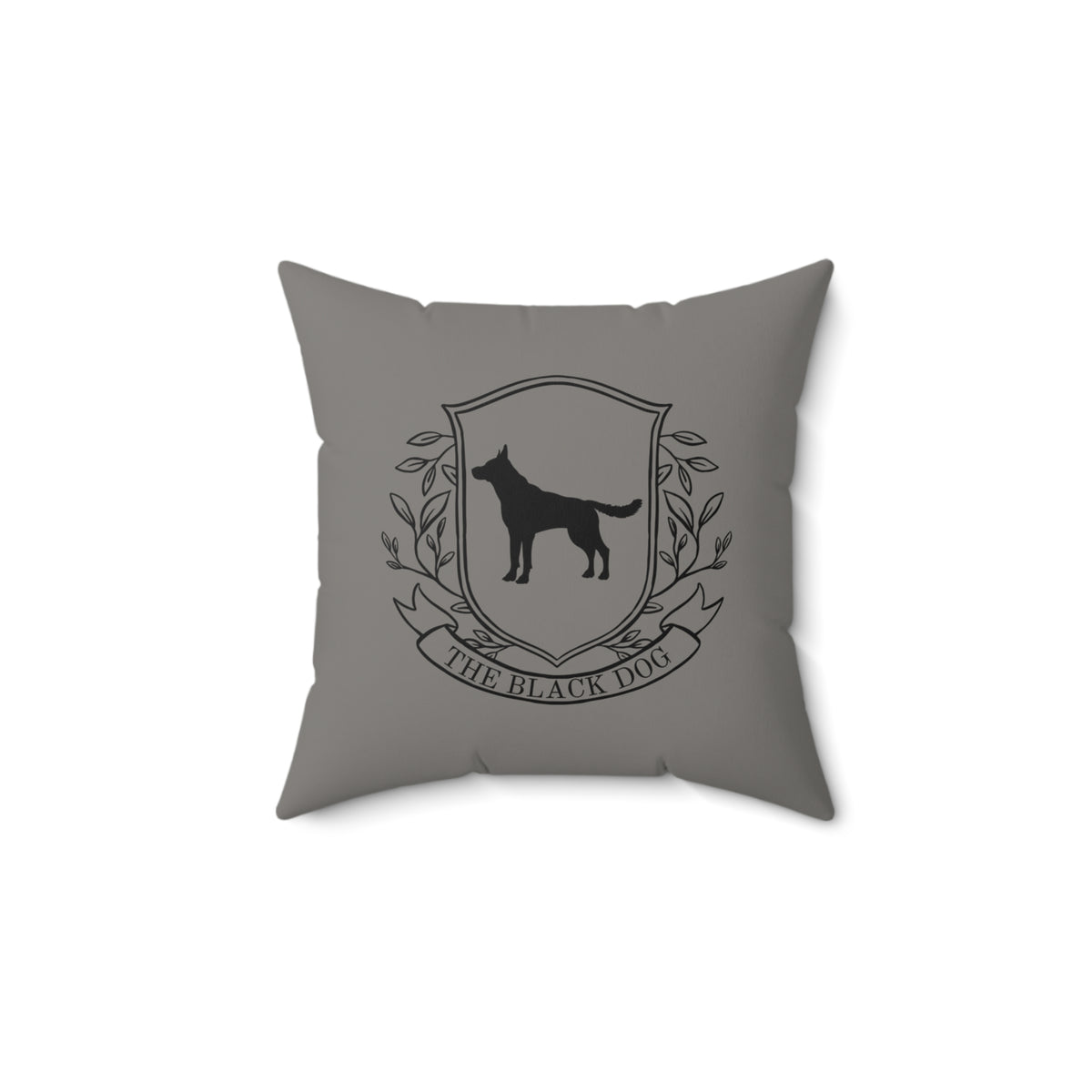 Black Dog London Throw Pillow