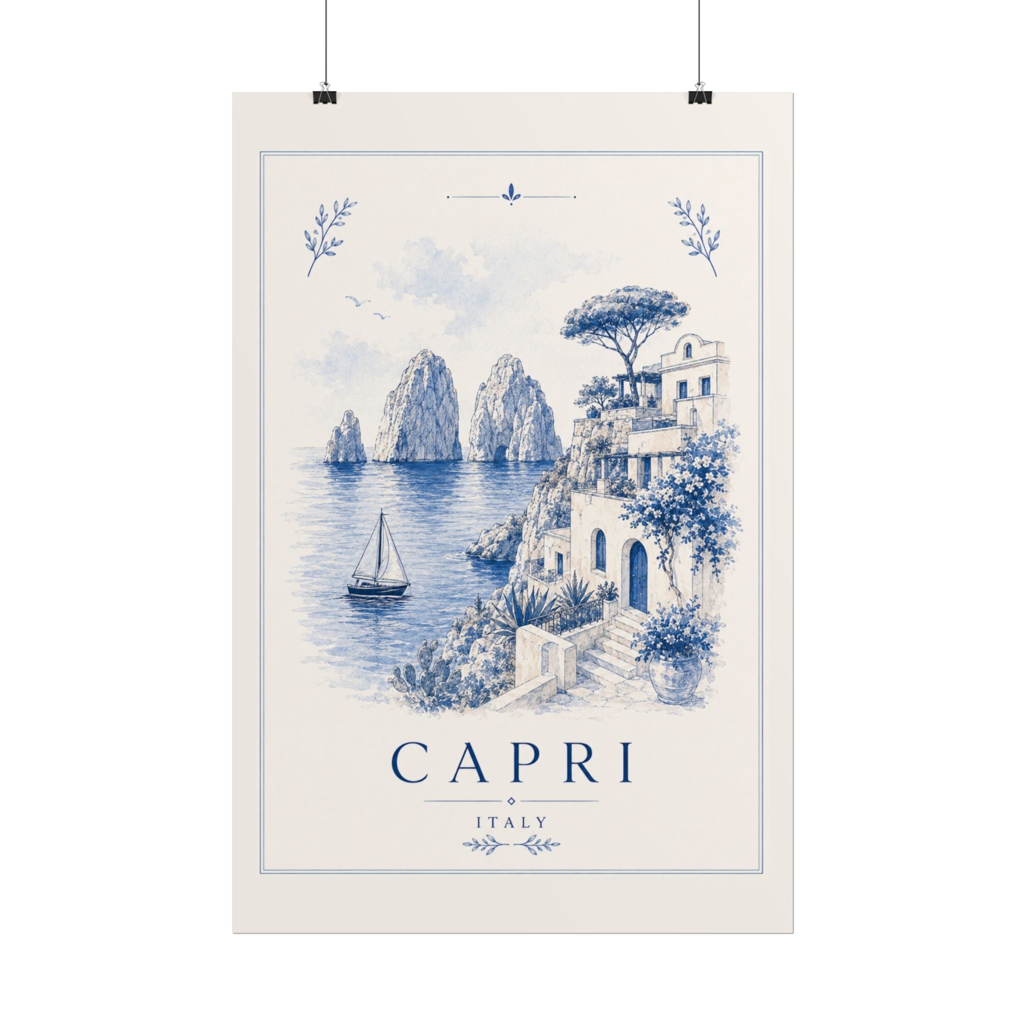 Capri Club Vintage Travel Poster