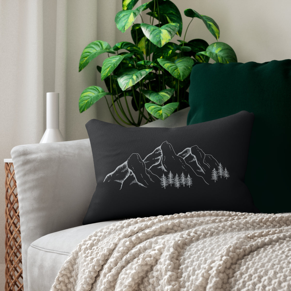 Grey Mountain Lumbar Pillow