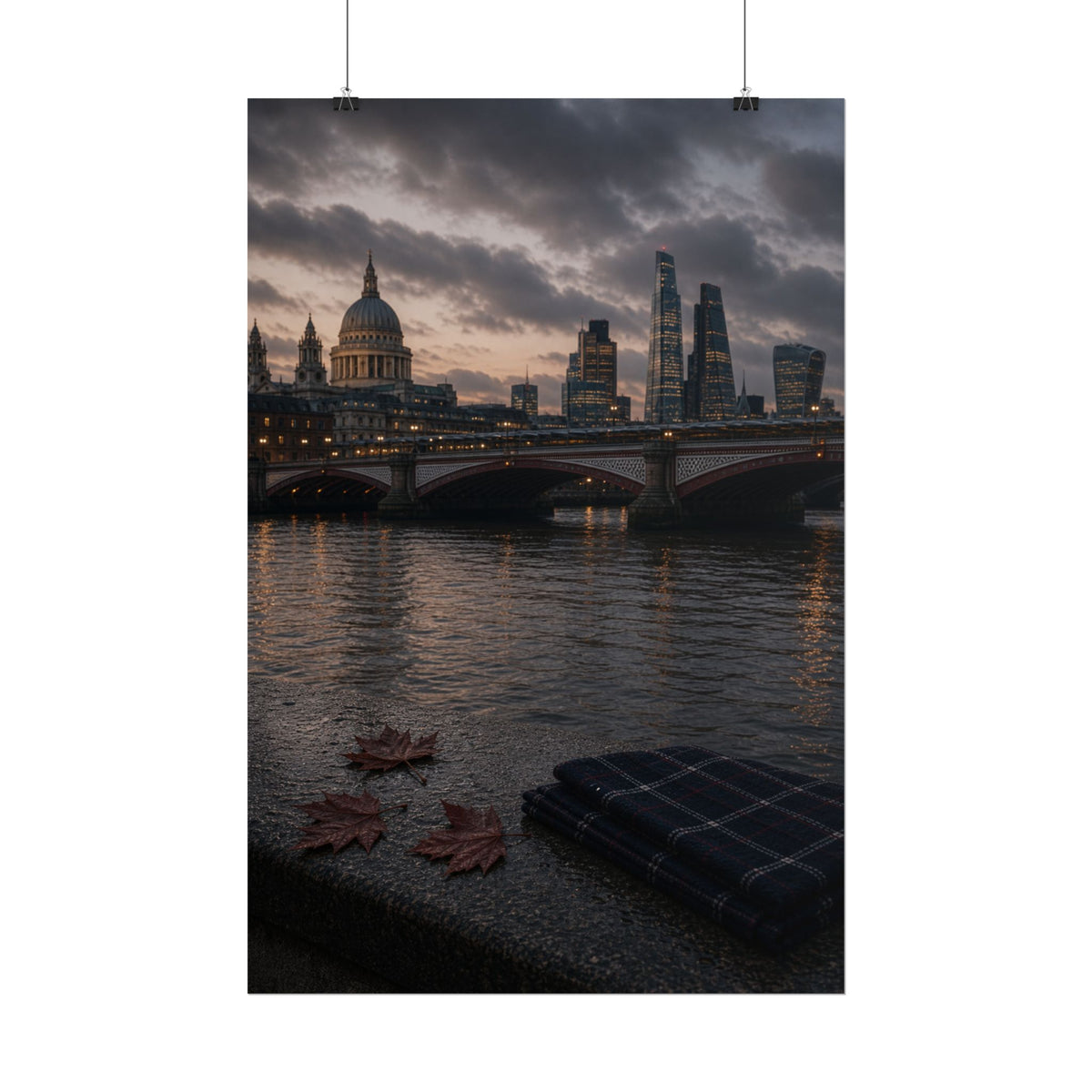 Autumn on the Thames London Art Print