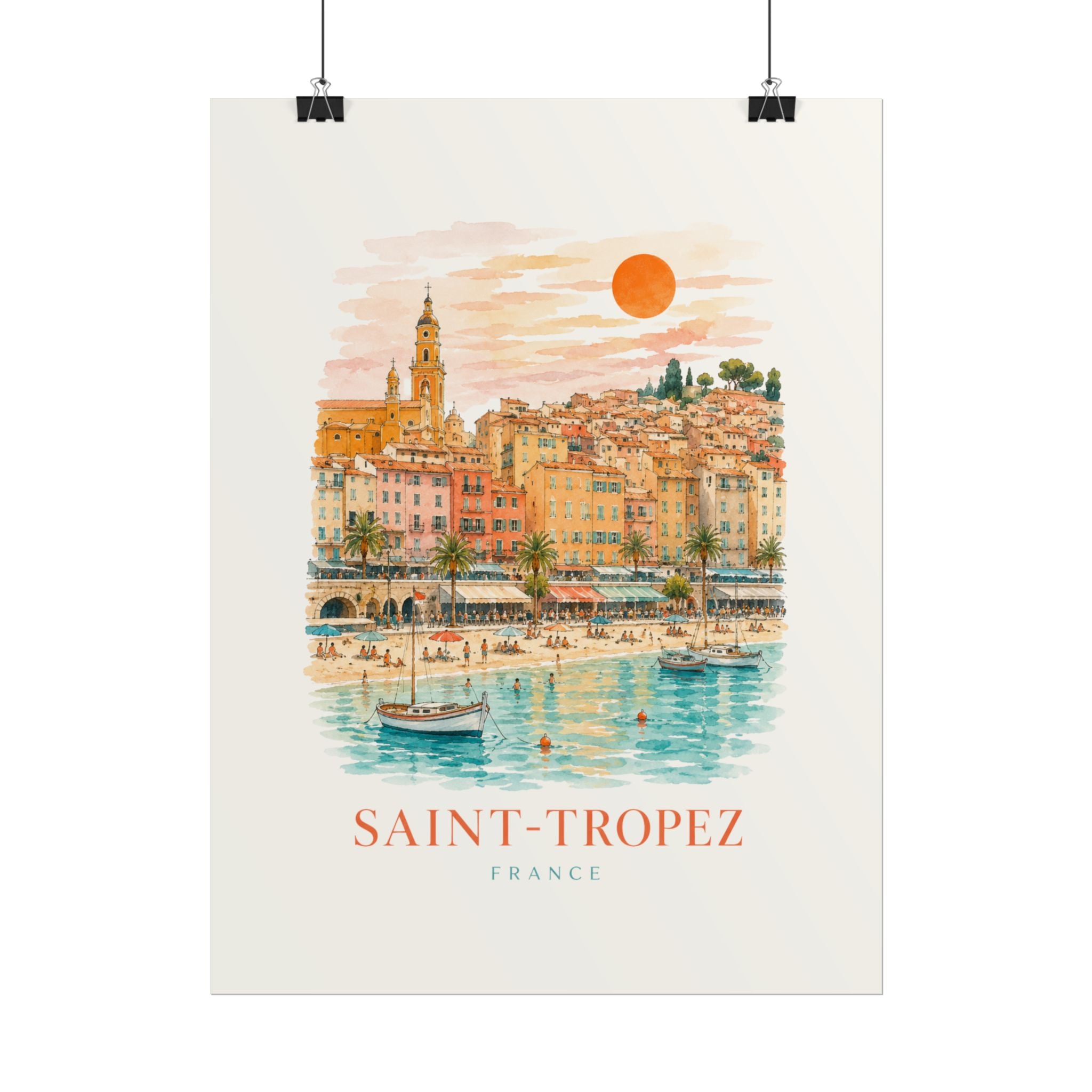 Saint-Tropez French Riviera Travel Print