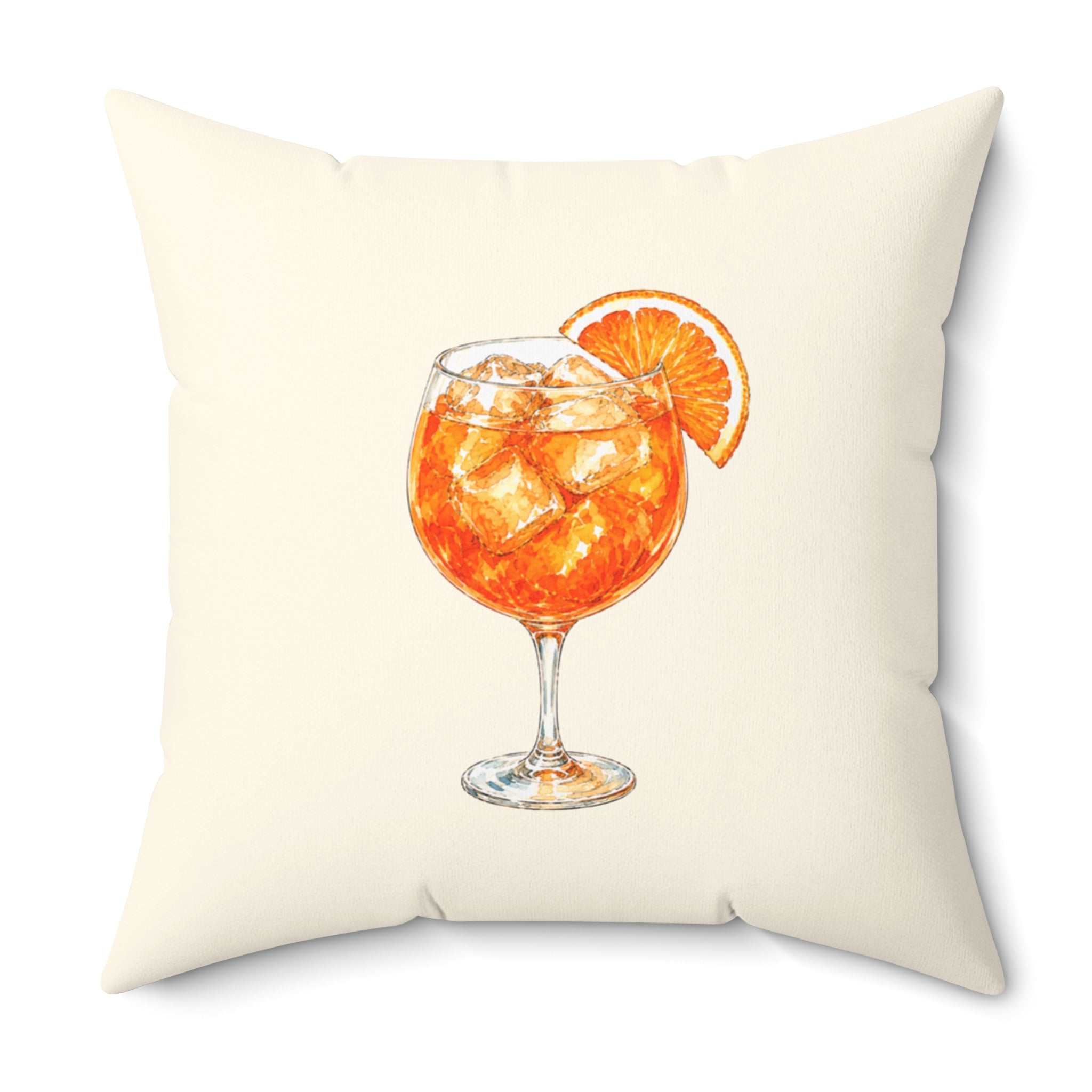 Riviera Spritz Cocktail Reversible Throw Pillow