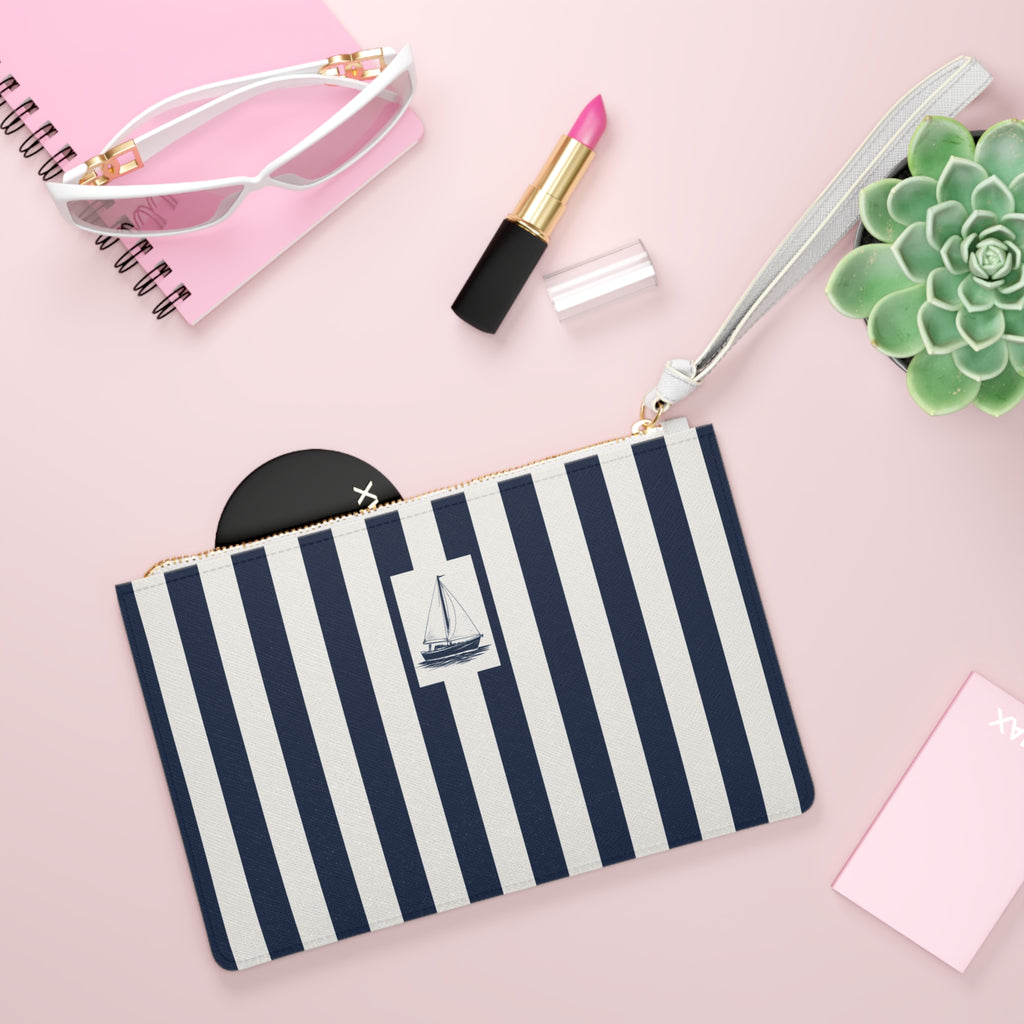 Luxury Sailboat Vegan Leather Clutch - Capri Club
