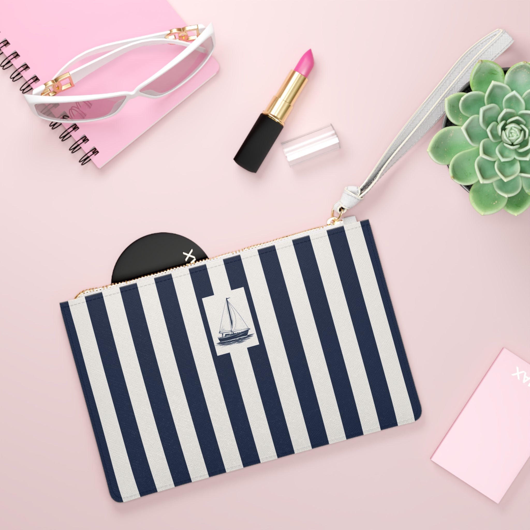 Luxury Sailboat Vegan Leather Clutch - Capri Club
