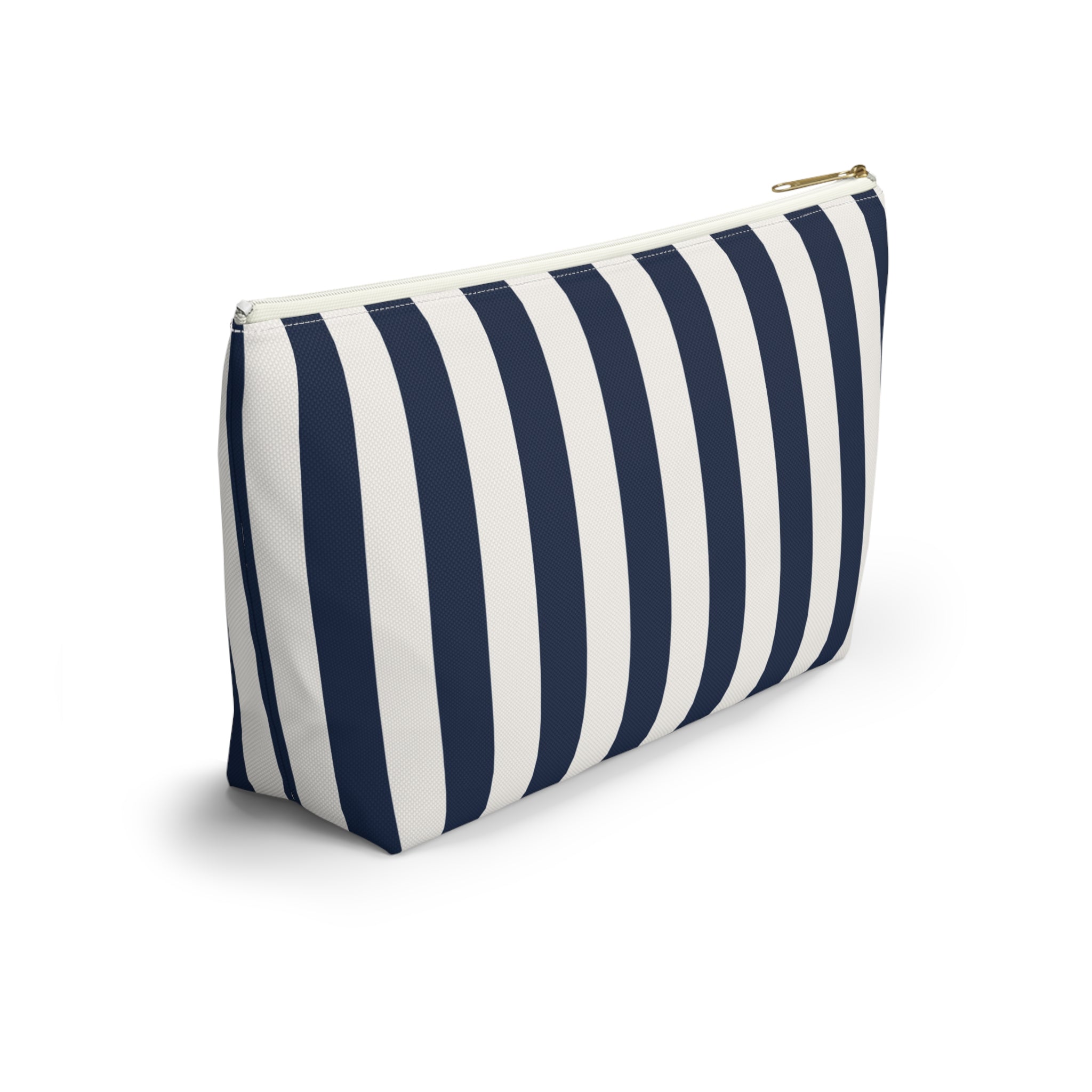 Capri Sailboat Stripe Accessory Pouch, Nautical Italian Travel Gift, Euro Summer Vacation Bag