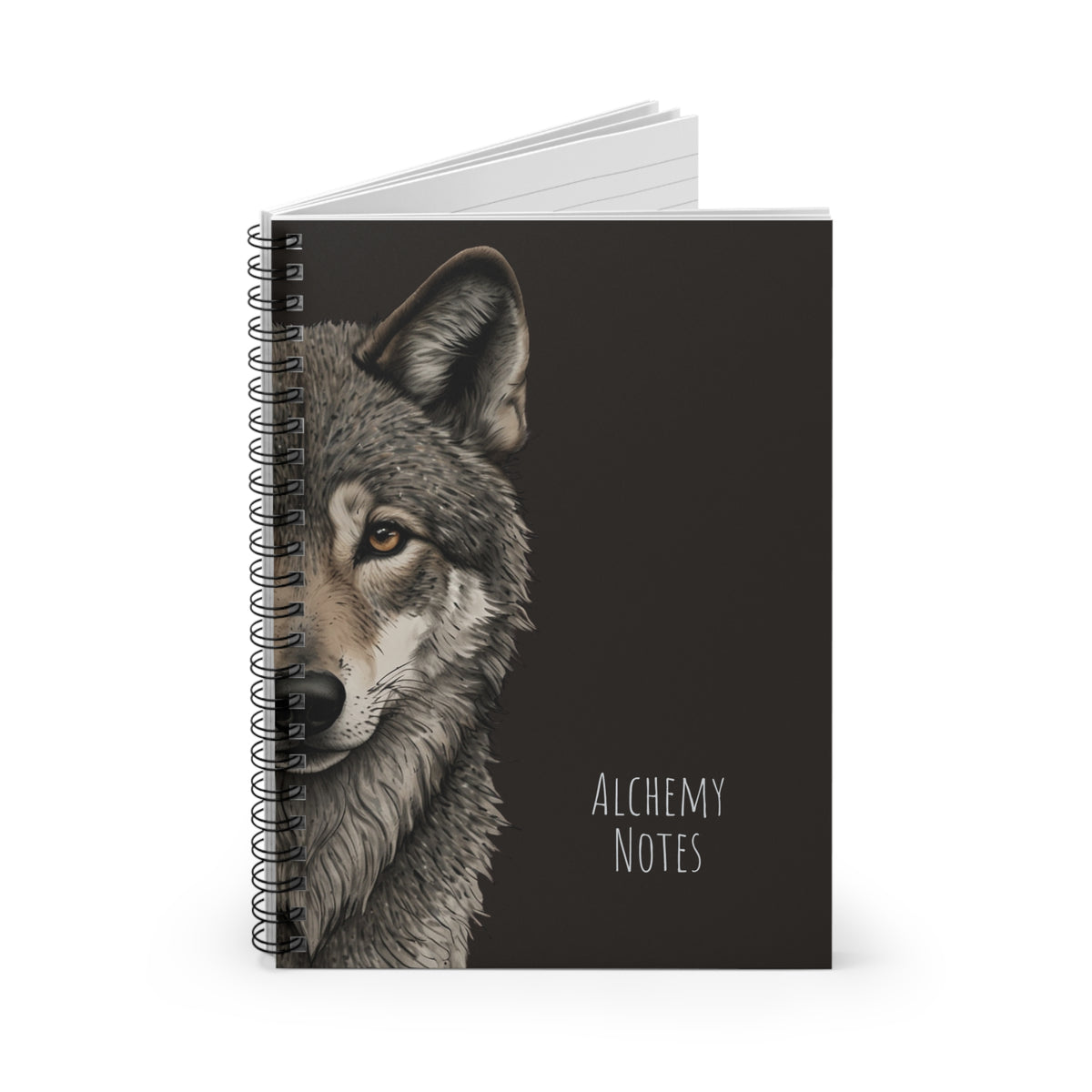 Personalized Black Wolf Journal