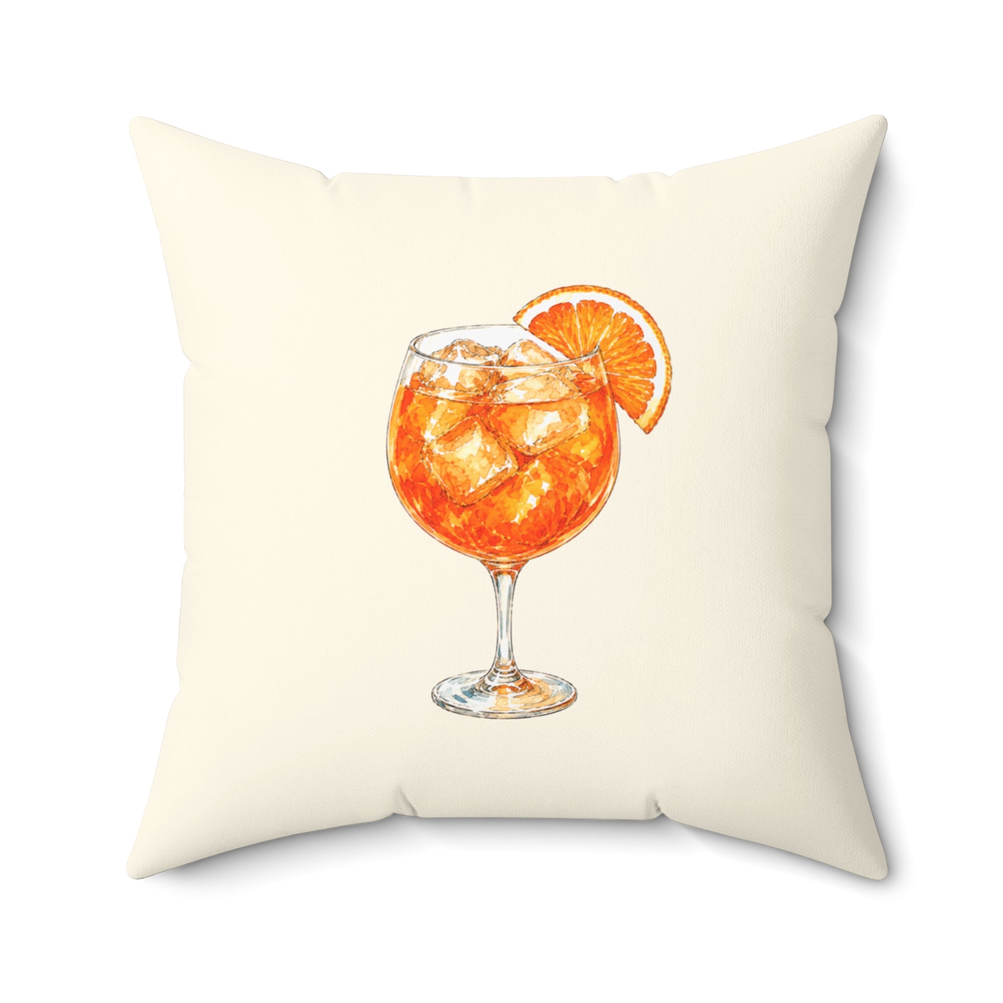 Riviera Spritz Cocktail Reversible Throw Pillow