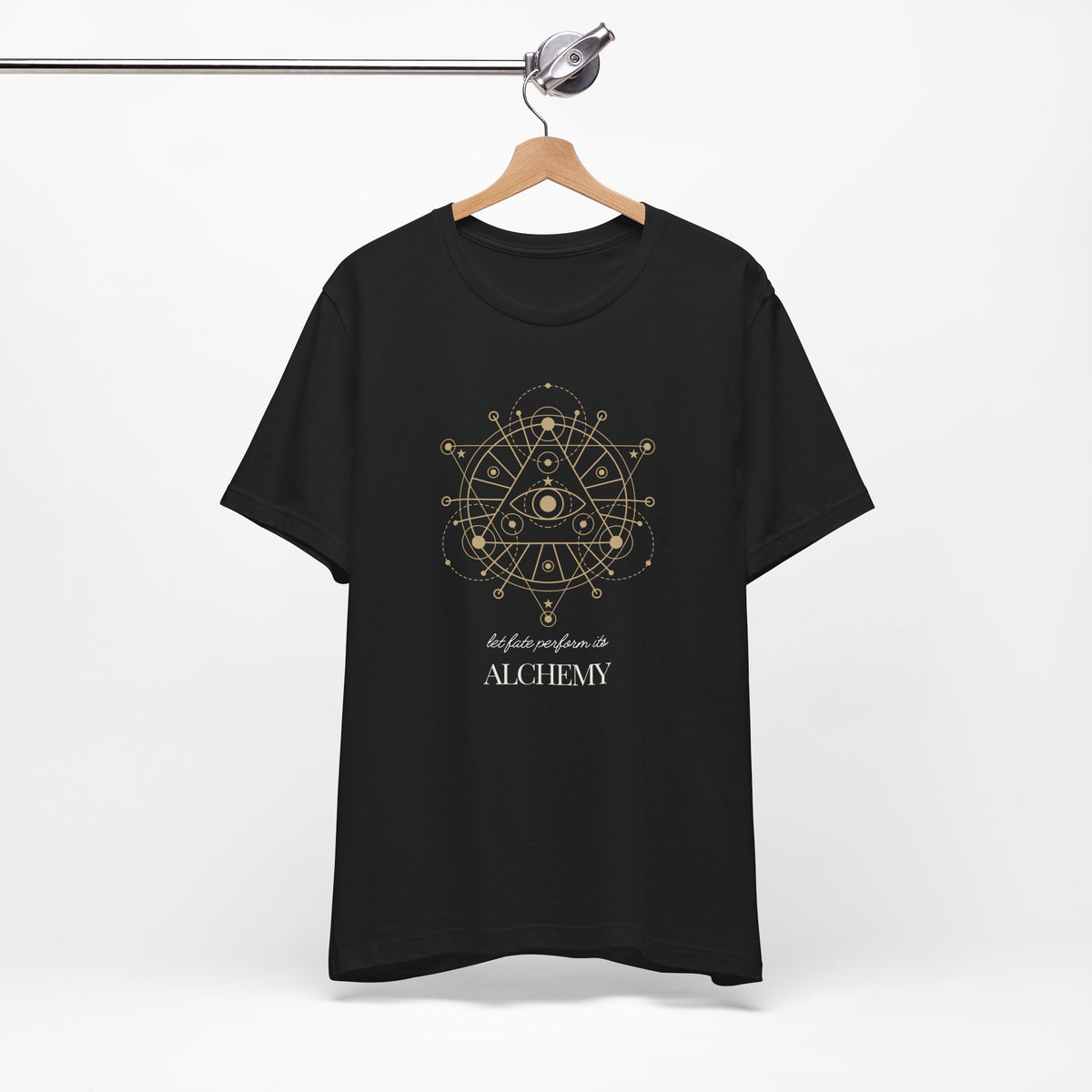 Alchemy Graphic T-Shirt, Celestial Eye and Stars Tee, Dark Academia Witchy Shirt