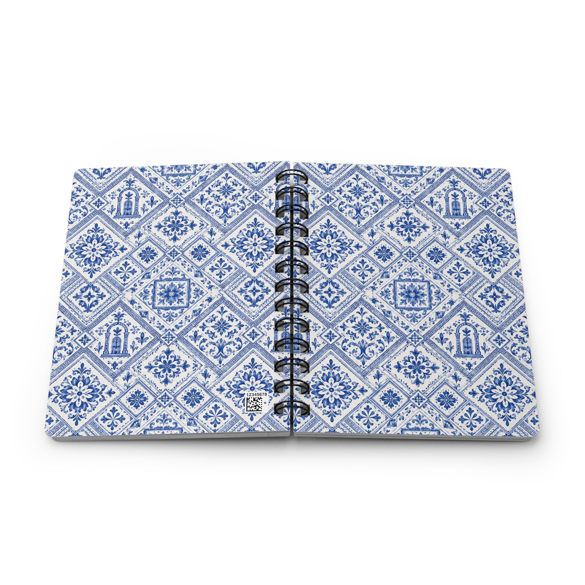 Santorini Tile Pattern Travel Journal