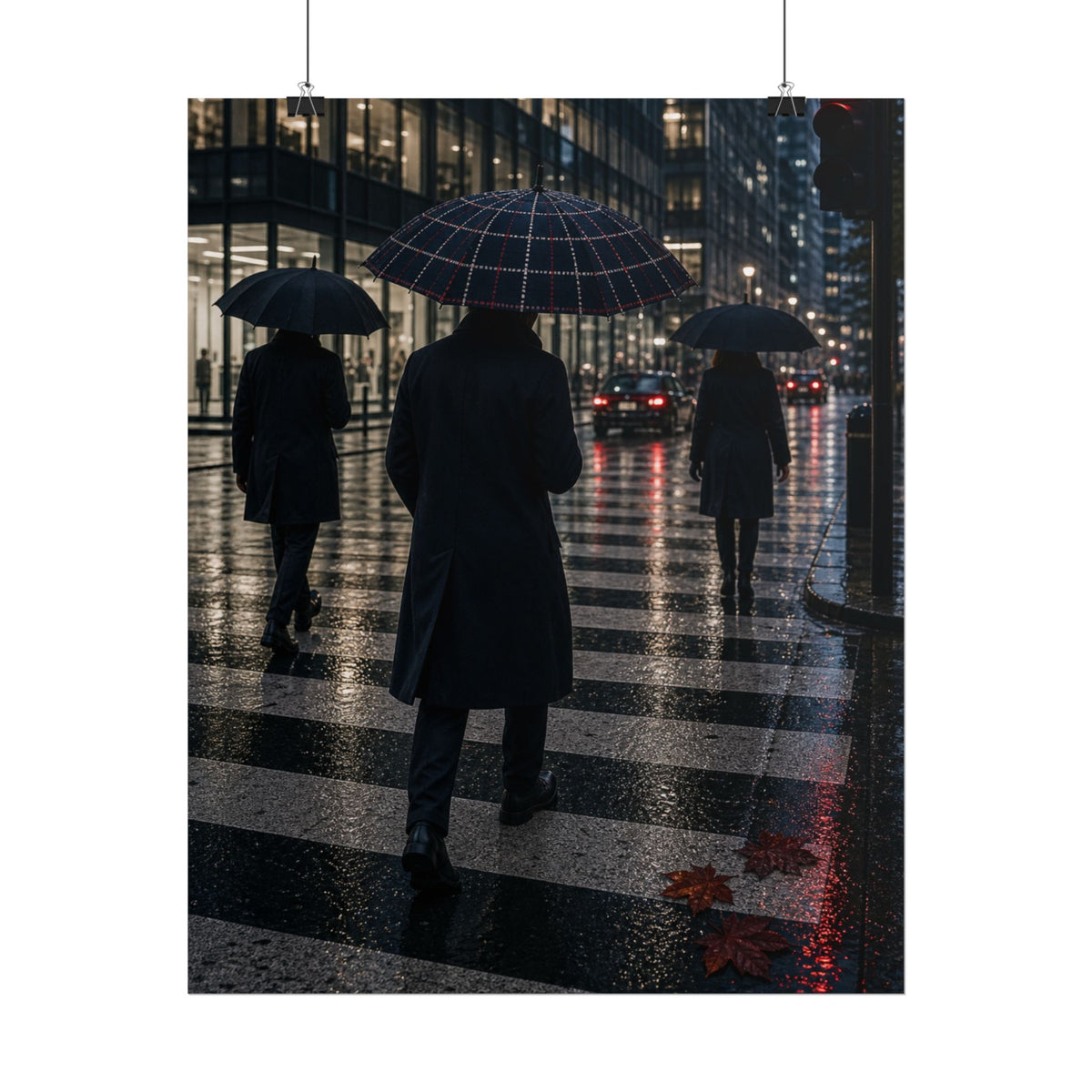 Rainy City London Crossing Art Print