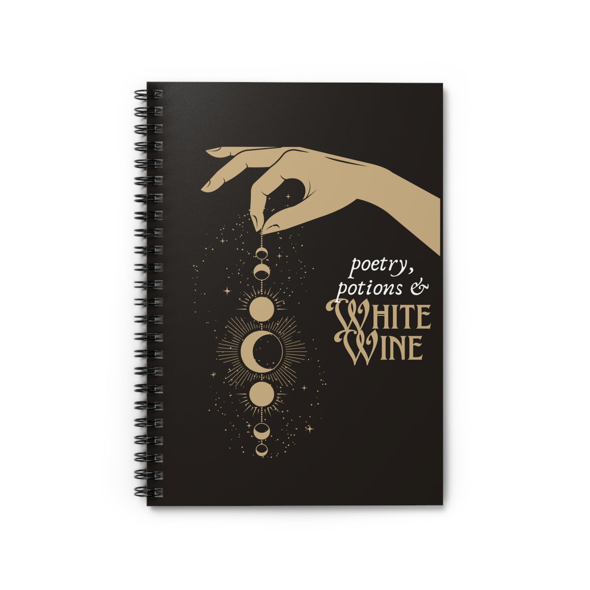 Poetry, Potions & White Wine Spiral Notebook