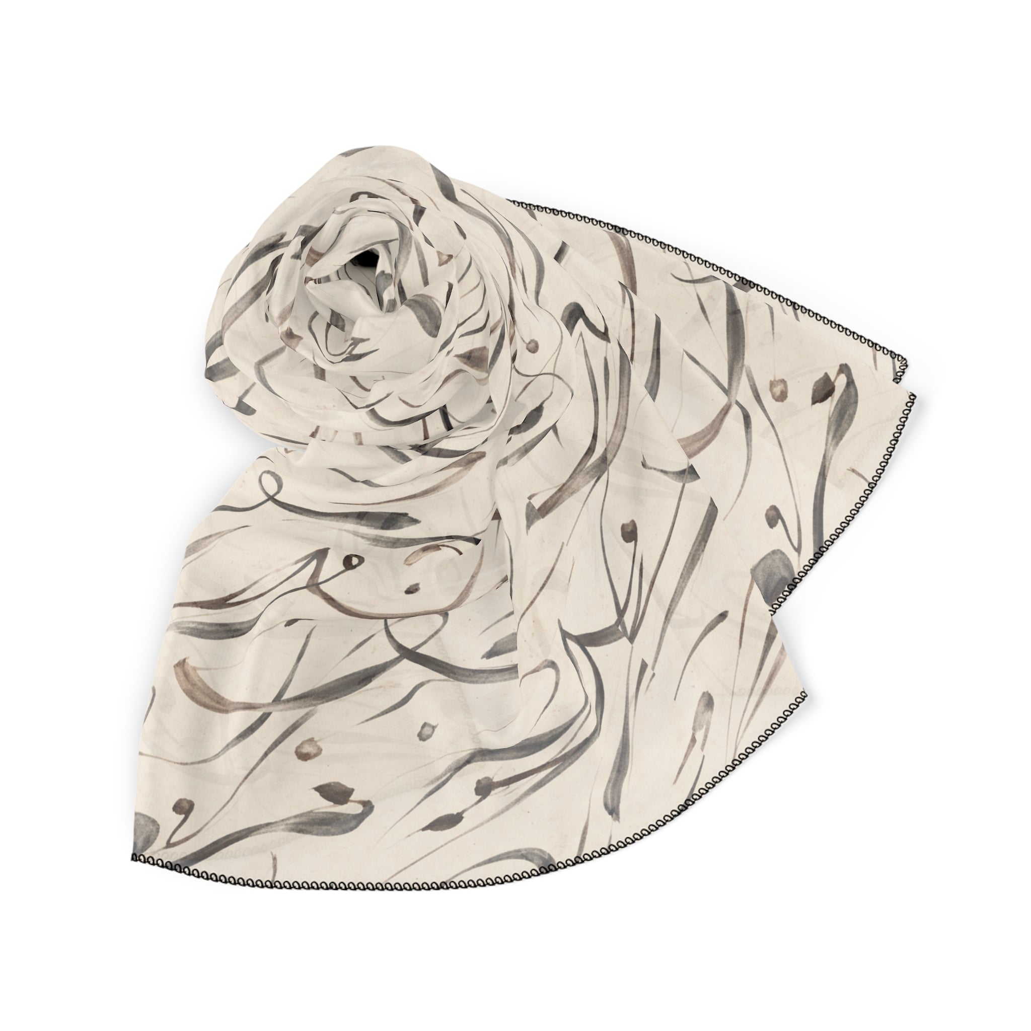 Mediterranean Calligraphy Lightweight Travel Scarf