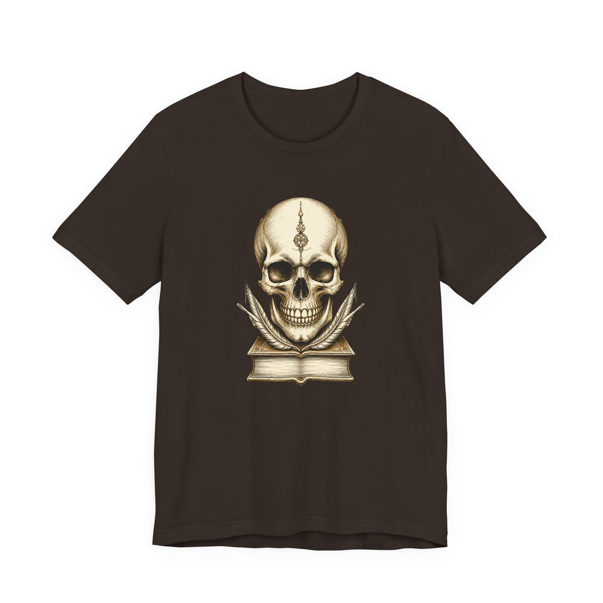 Midnight Scholar Dark Academia Graphic Skull Shirt