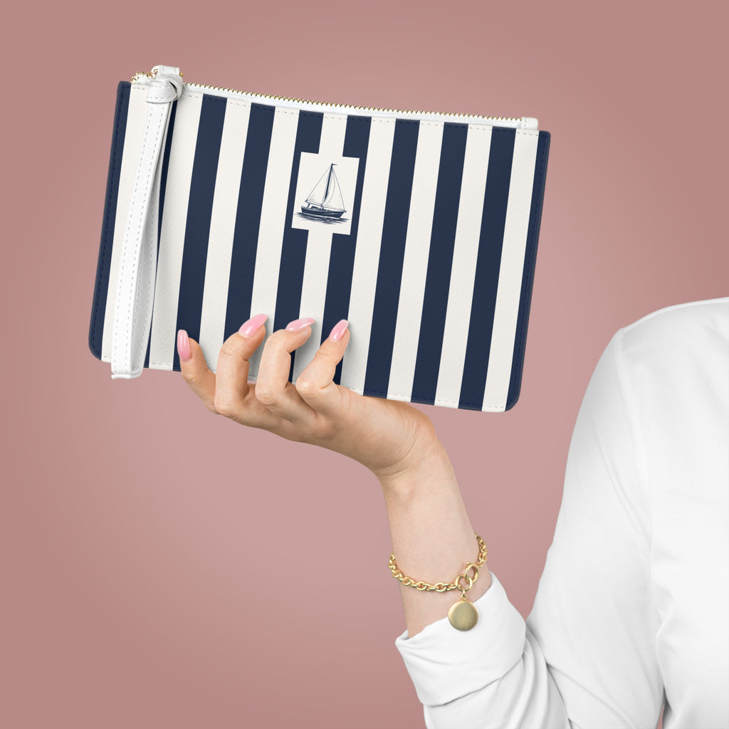 Luxury Sailboat Vegan Leather Clutch - Capri Club