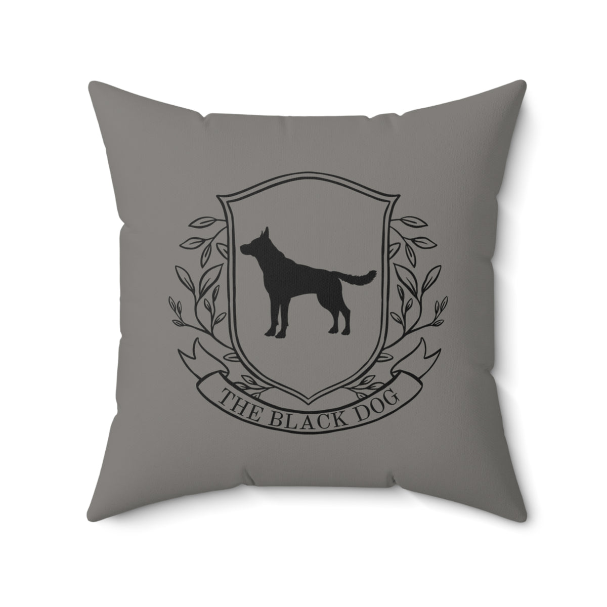 Black Dog London Throw Pillow