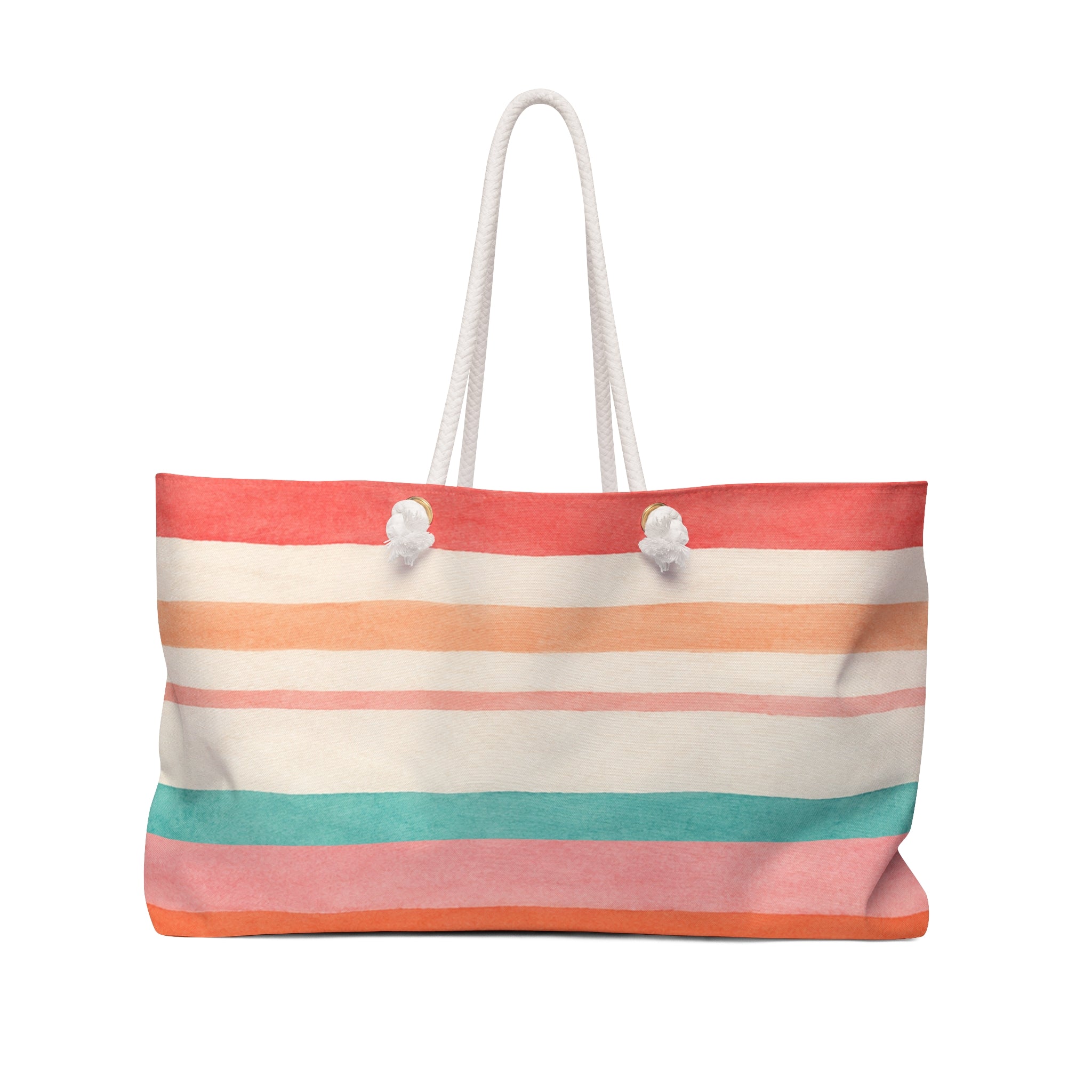 Saint-Tropez Pastel Striped Weekender Tote
