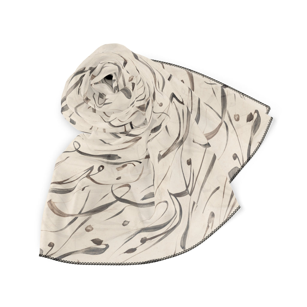 Mediterranean Calligraphy Lightweight Travel Scarf