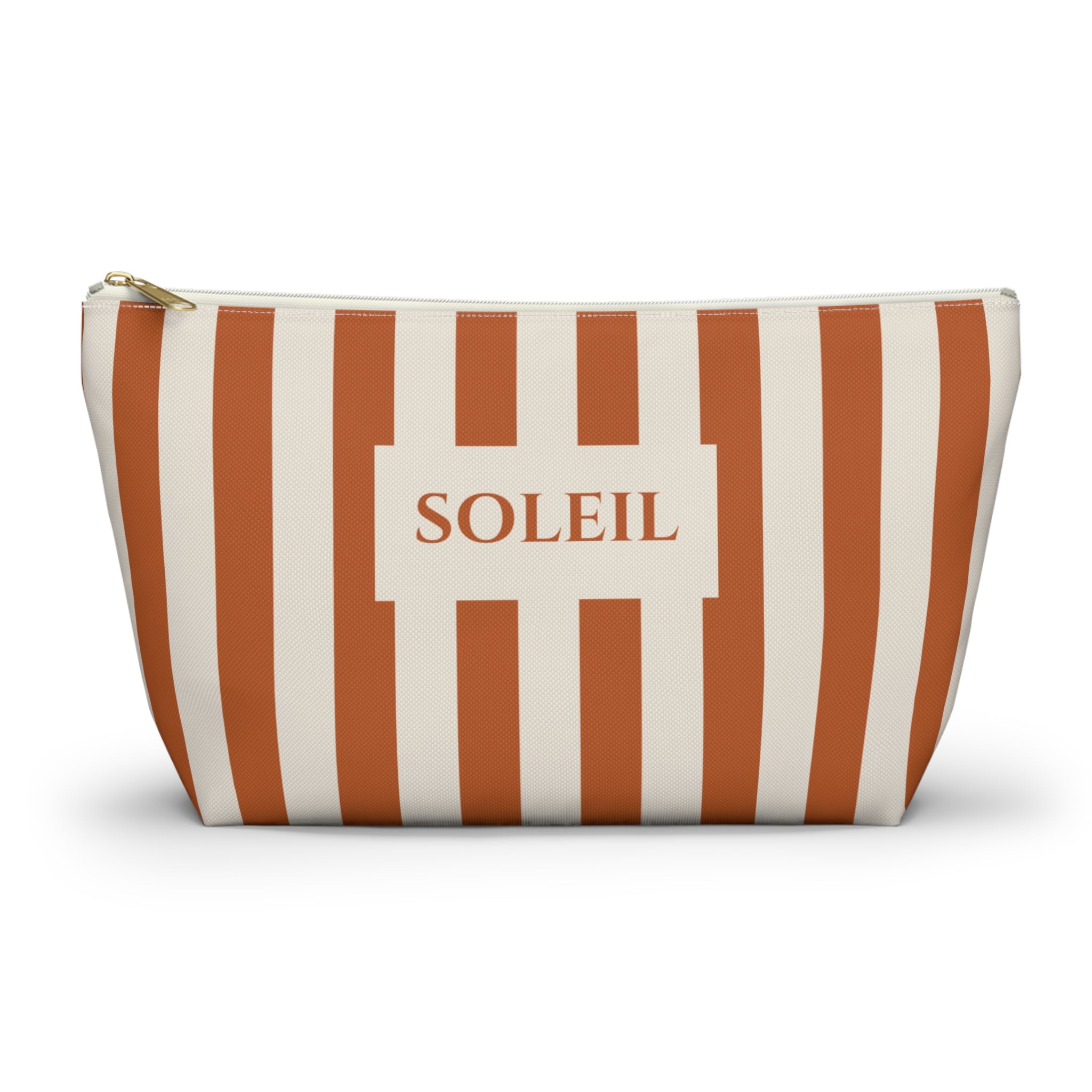 Soleil Striped Cosmetic Travel Pouch - French Riviera