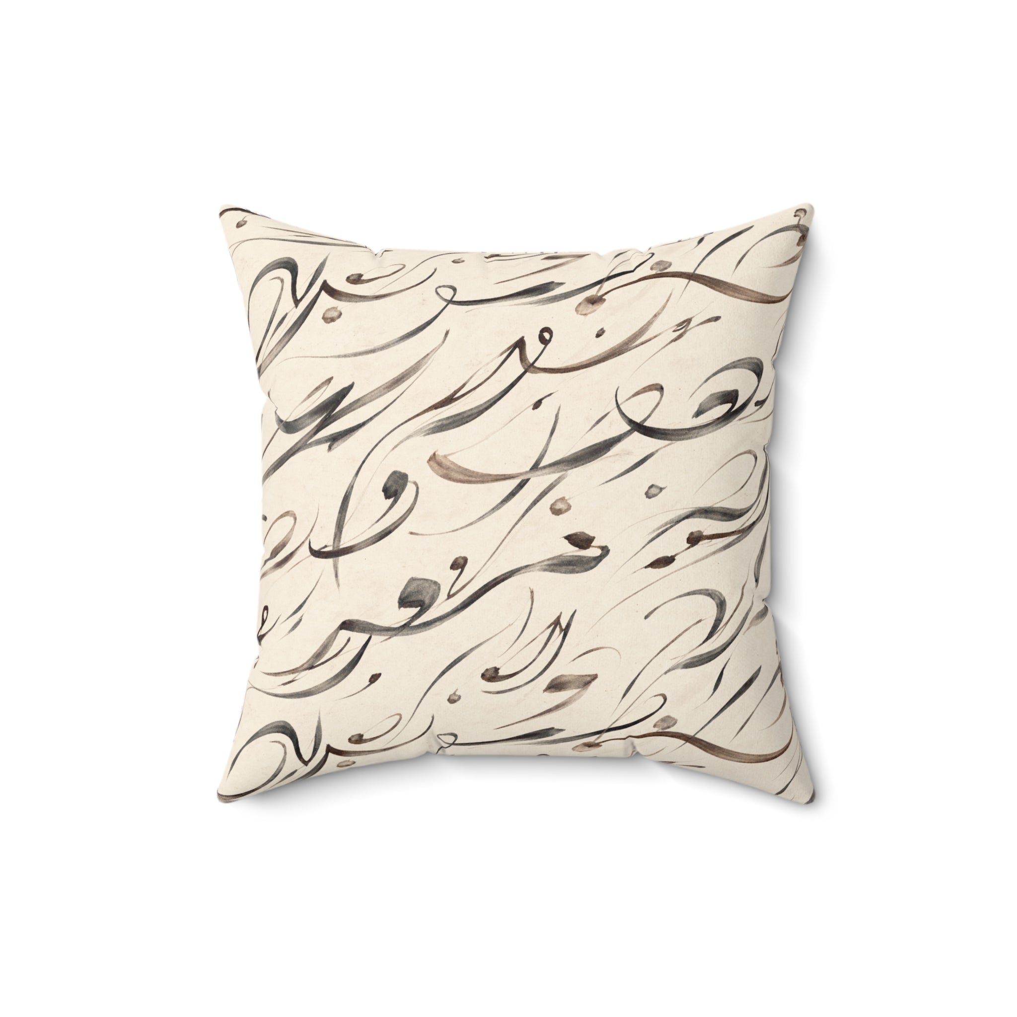 Mediterranean Calligraphy Throw Pillow