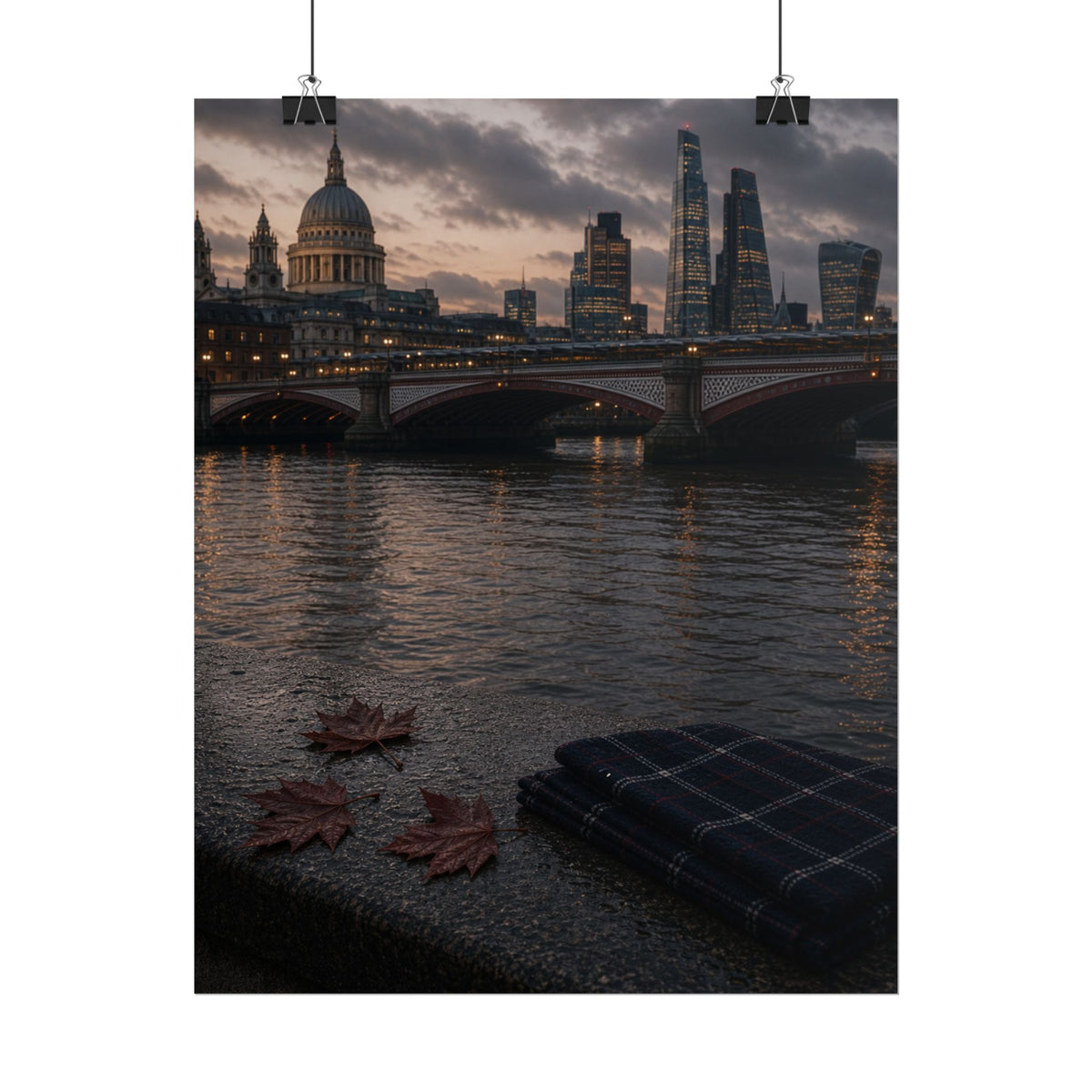 Autumn on the Thames London Art Print