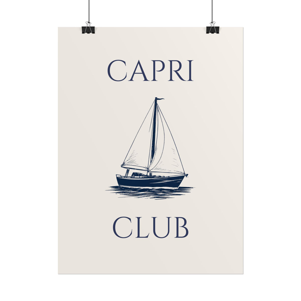Capri Club Nautical Art Print