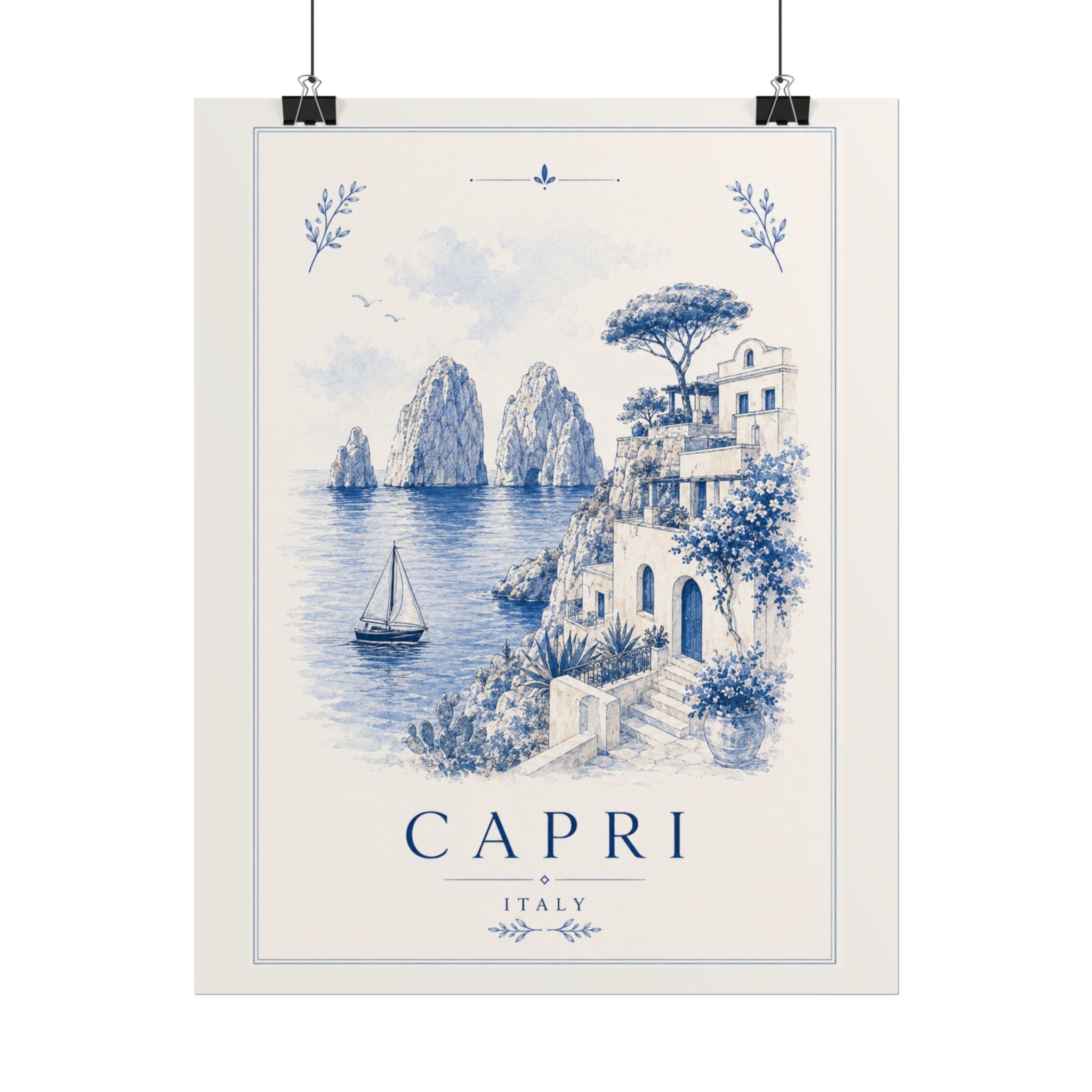 Capri Club Vintage Travel Poster