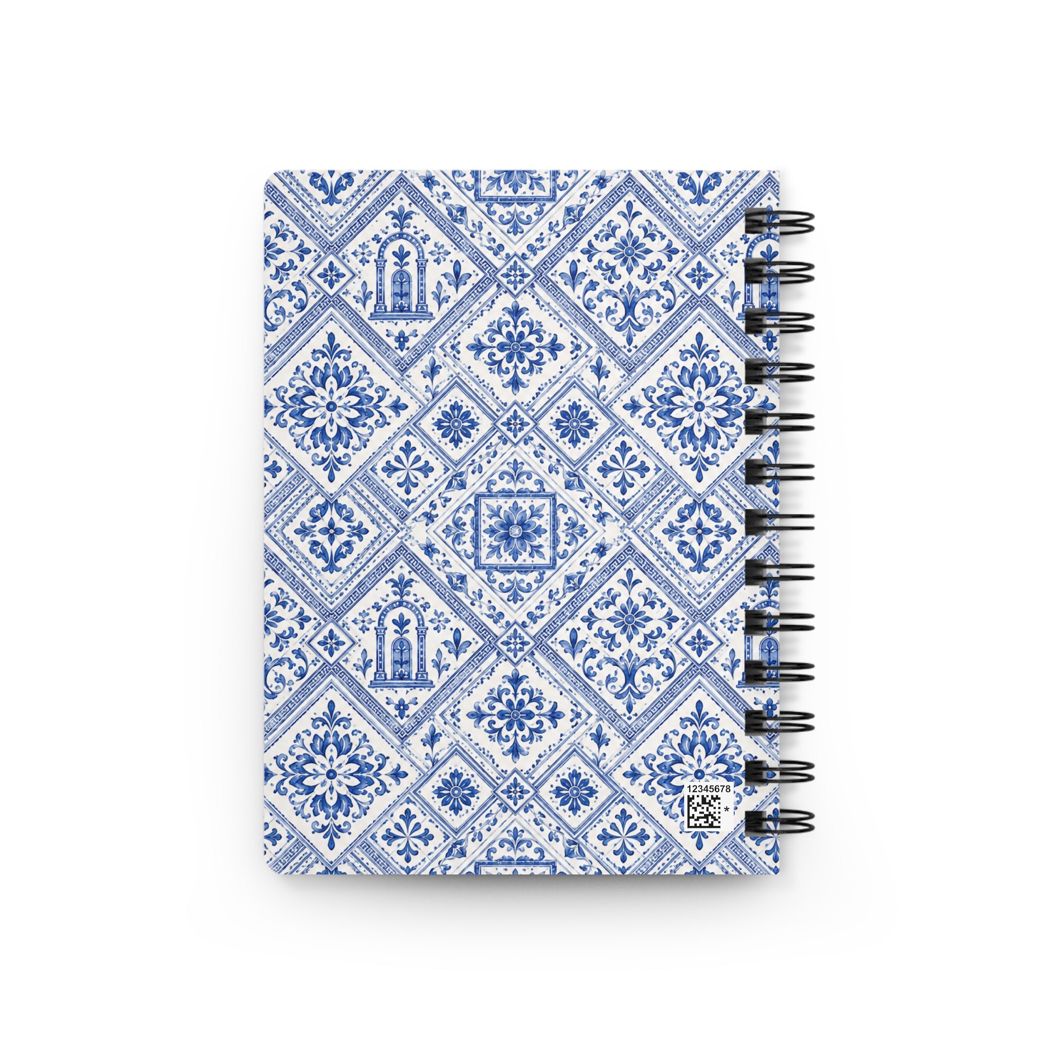 Santorini Tile Pattern Travel Journal