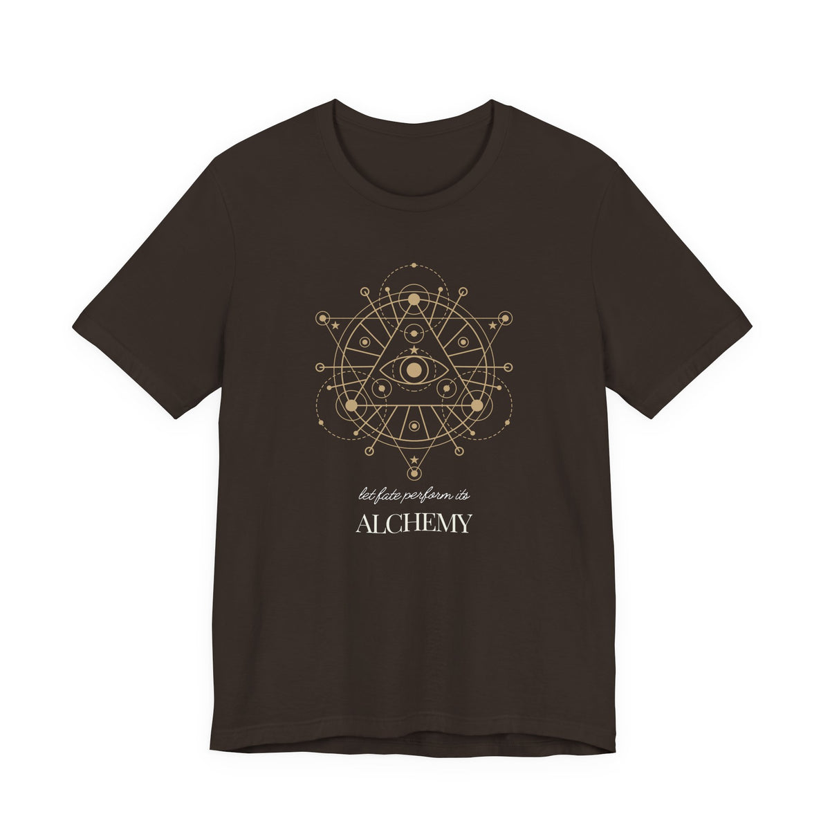 Alchemy Graphic T-Shirt, Celestial Eye and Stars Tee, Dark Academia Witchy Shirt
