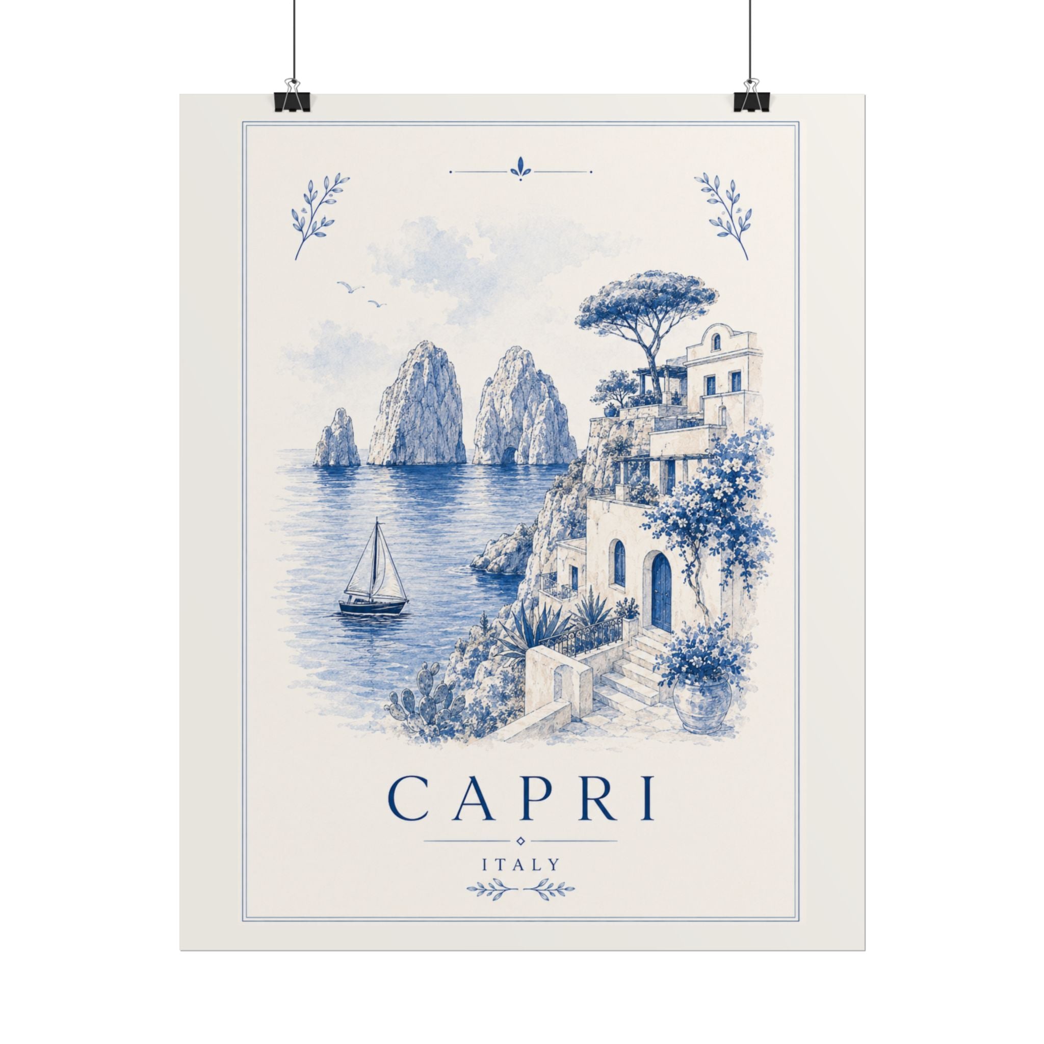 Capri Club Vintage Travel Poster