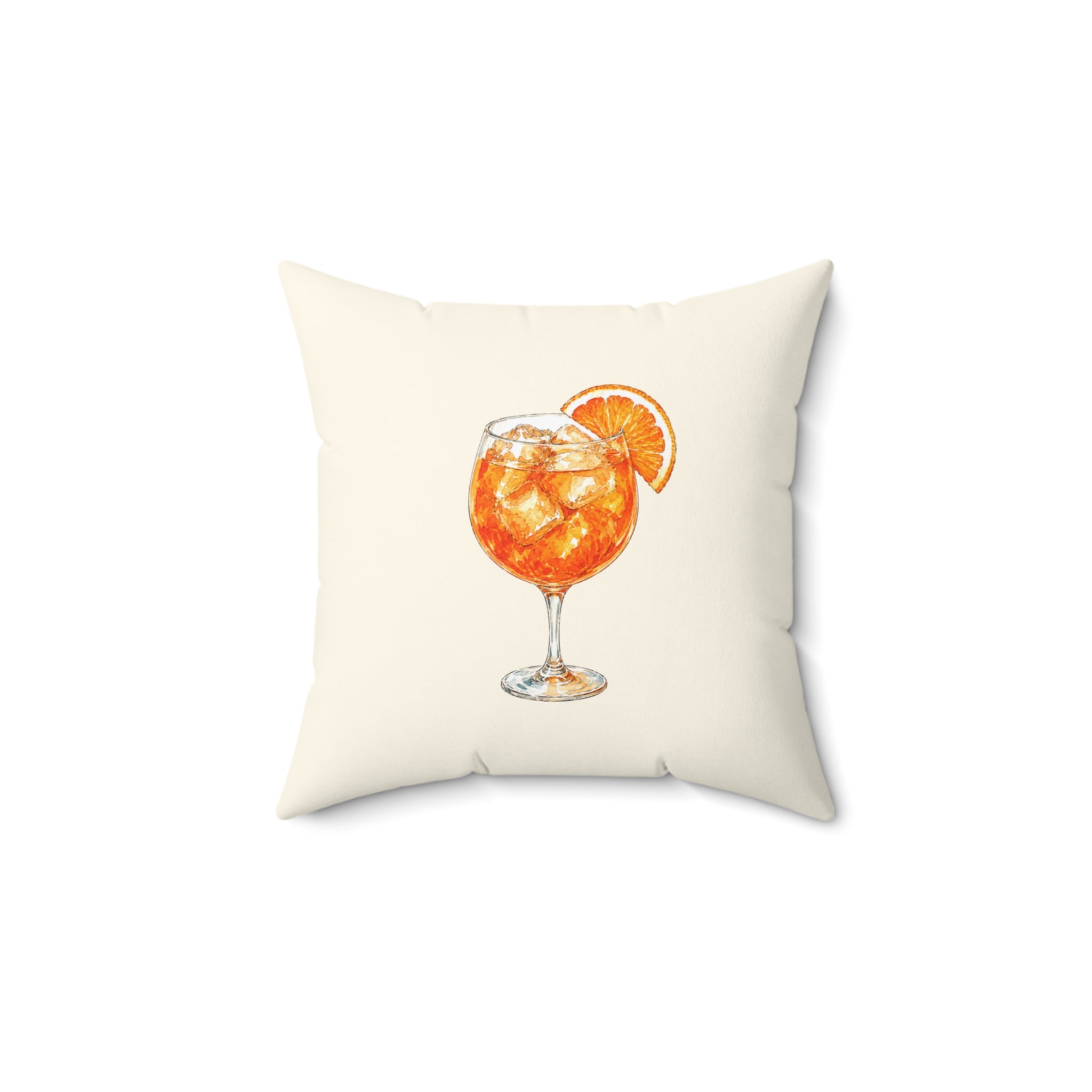 Riviera Spritz Cocktail Reversible Throw Pillow