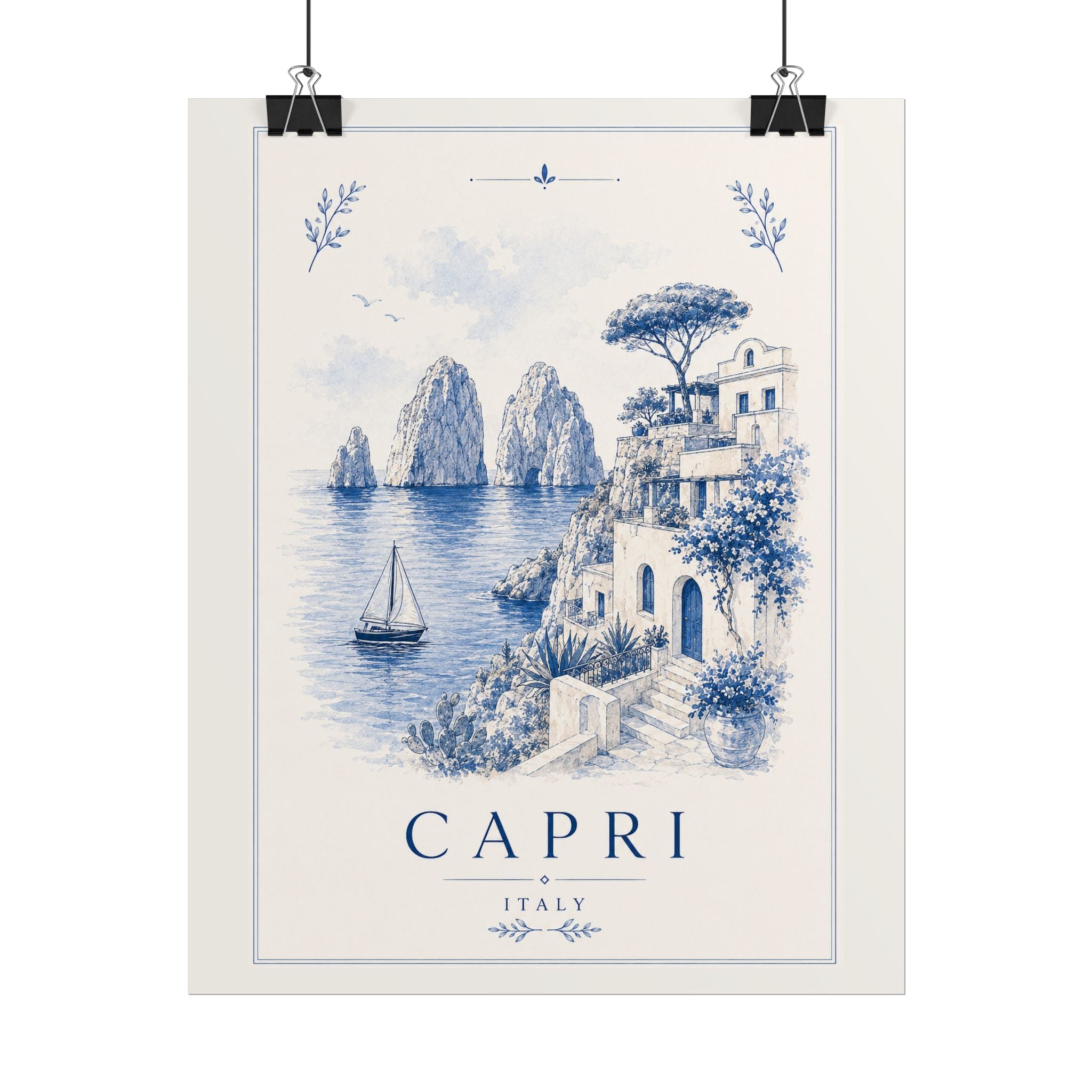 Capri Club Vintage Travel Poster